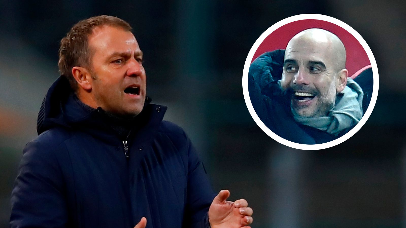 GFX Hansi Flick Pep Guardiola 2021