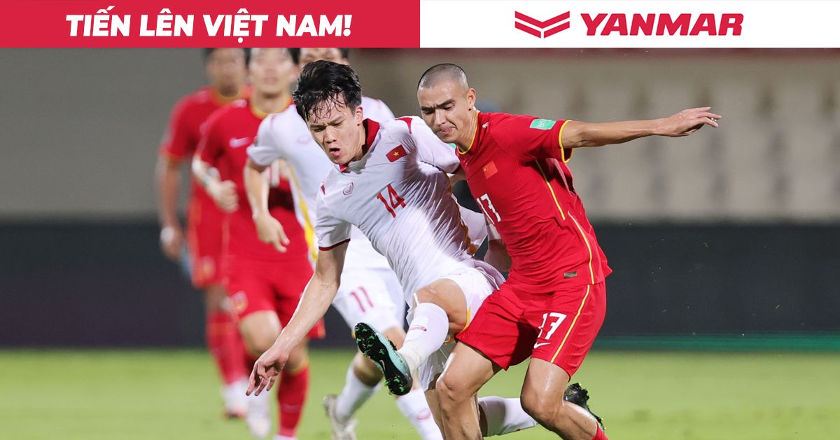 Nguyen Hoang Duc Vietnam Binbin Liu China WCQ 2022 Yanmar banner