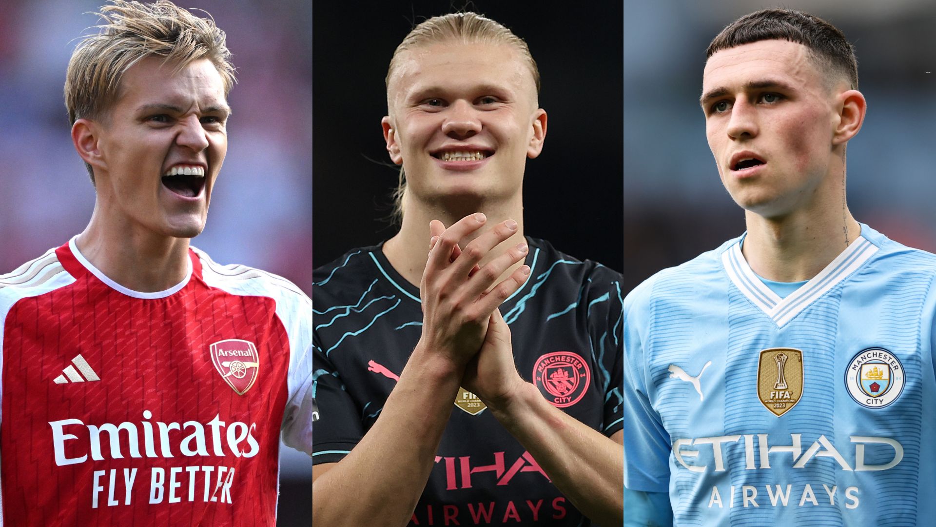 Martin Odegaard Erling Haaland Phil Foden