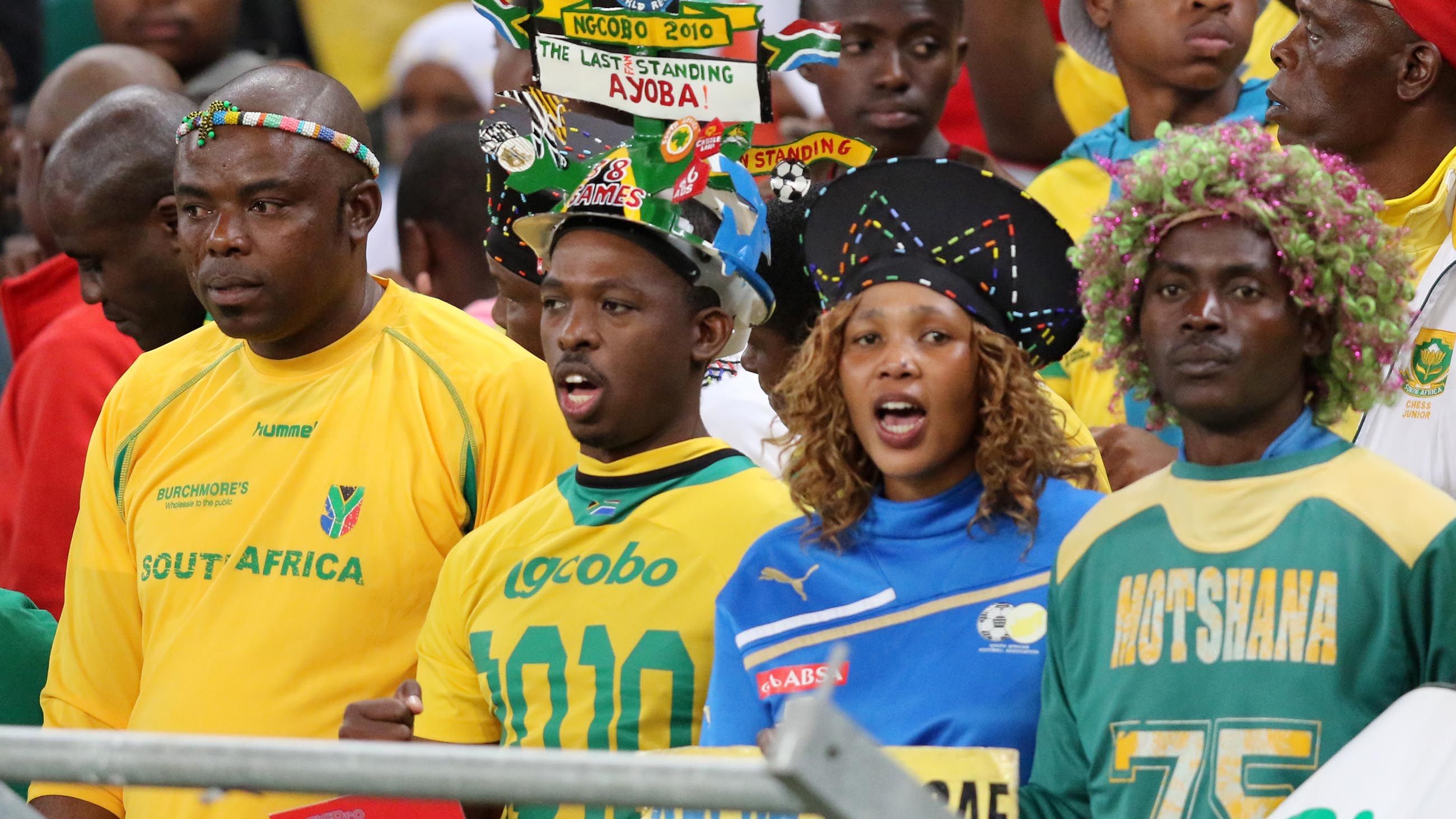 Bafana Bafana fans at the Moses Mabhida Stadium