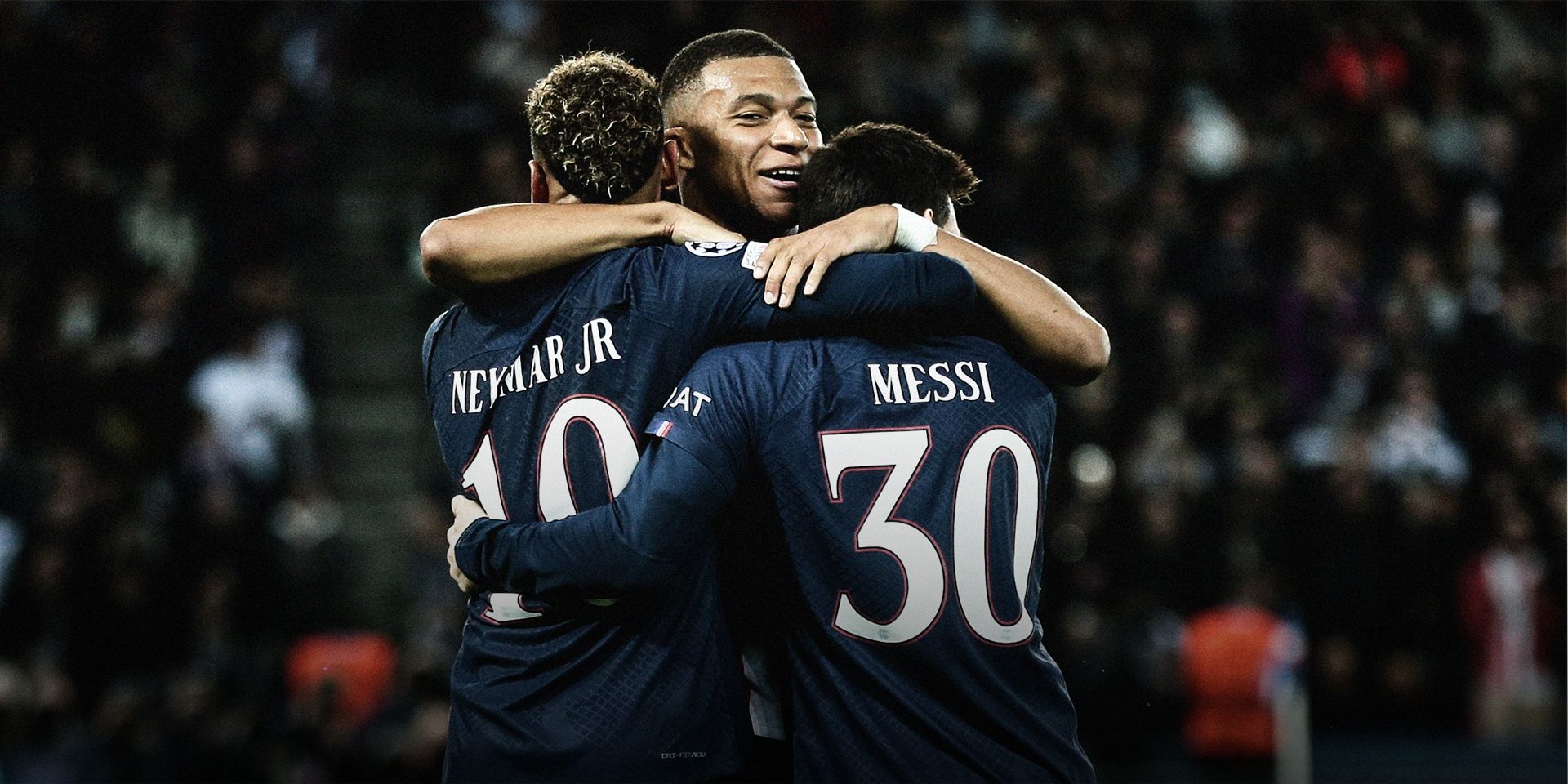 Kylian Mbappe Neymar Messi PSG 2022-23 2:1