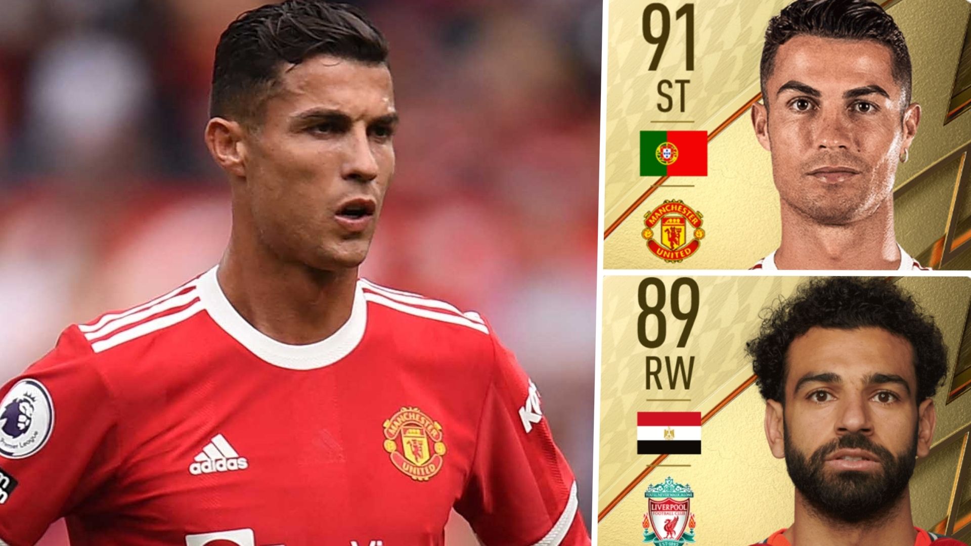 Cristiano Ronaldo FIFA 22 Premier League ratings