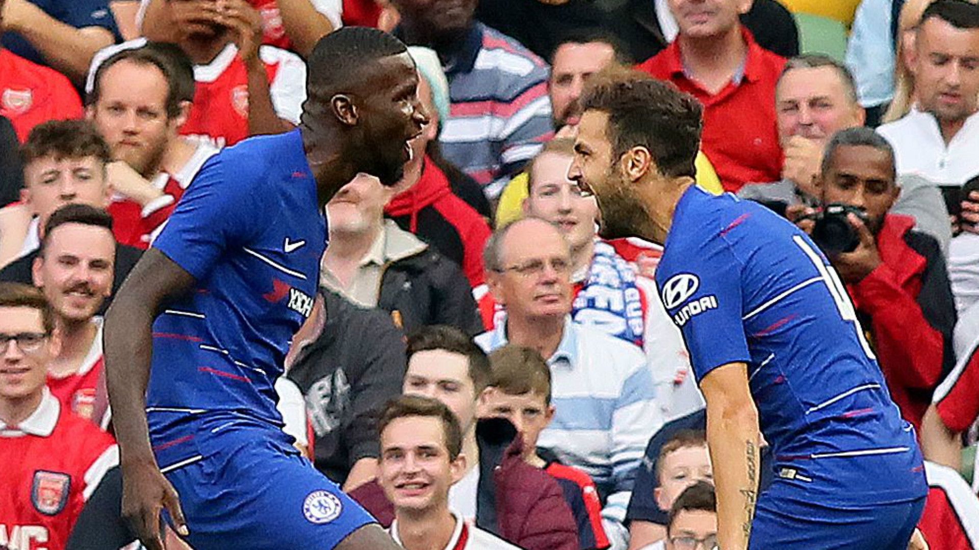 Antonio Rudiger Cesc Fabregas Chelsea 2018-19