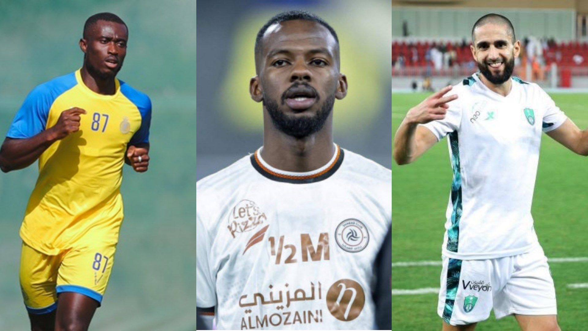 Hassan Altambakti - Ryad Boudebouz - Ghislain Konan - Nassr Ahli Shabab 2023 