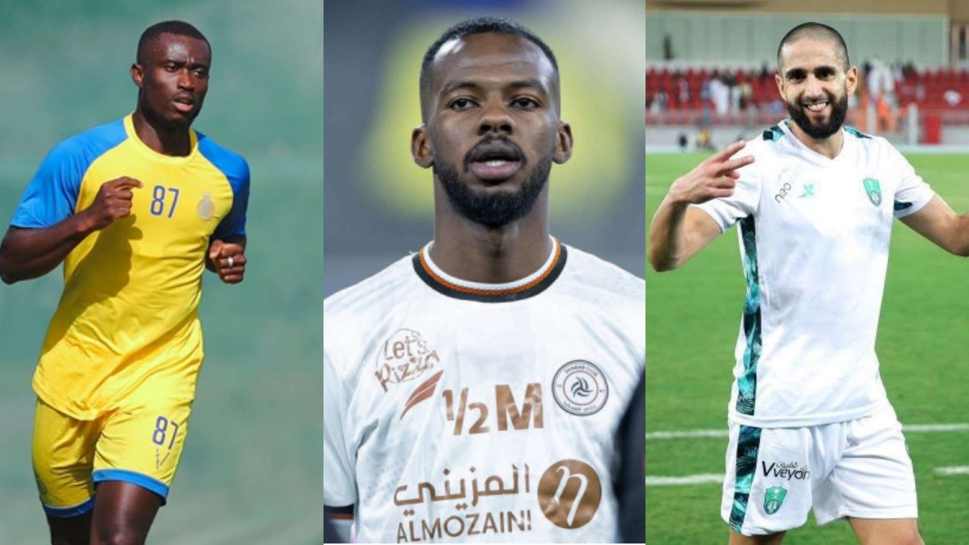 Hassan Altambakti - Ryad Boudebouz - Ghislain Konan - Nassr Ahli Shabab 2023