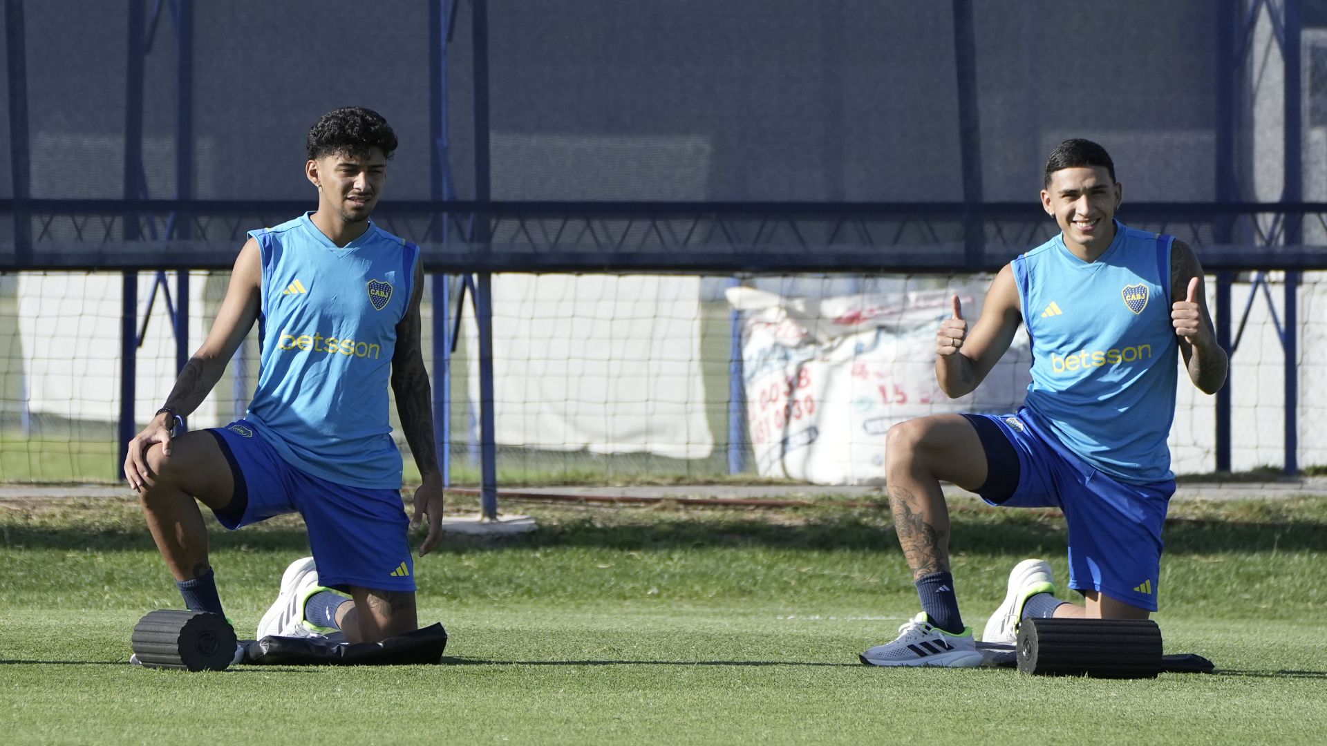 Equi Fernandez Cristian Medina Boca entrenamiento 2024