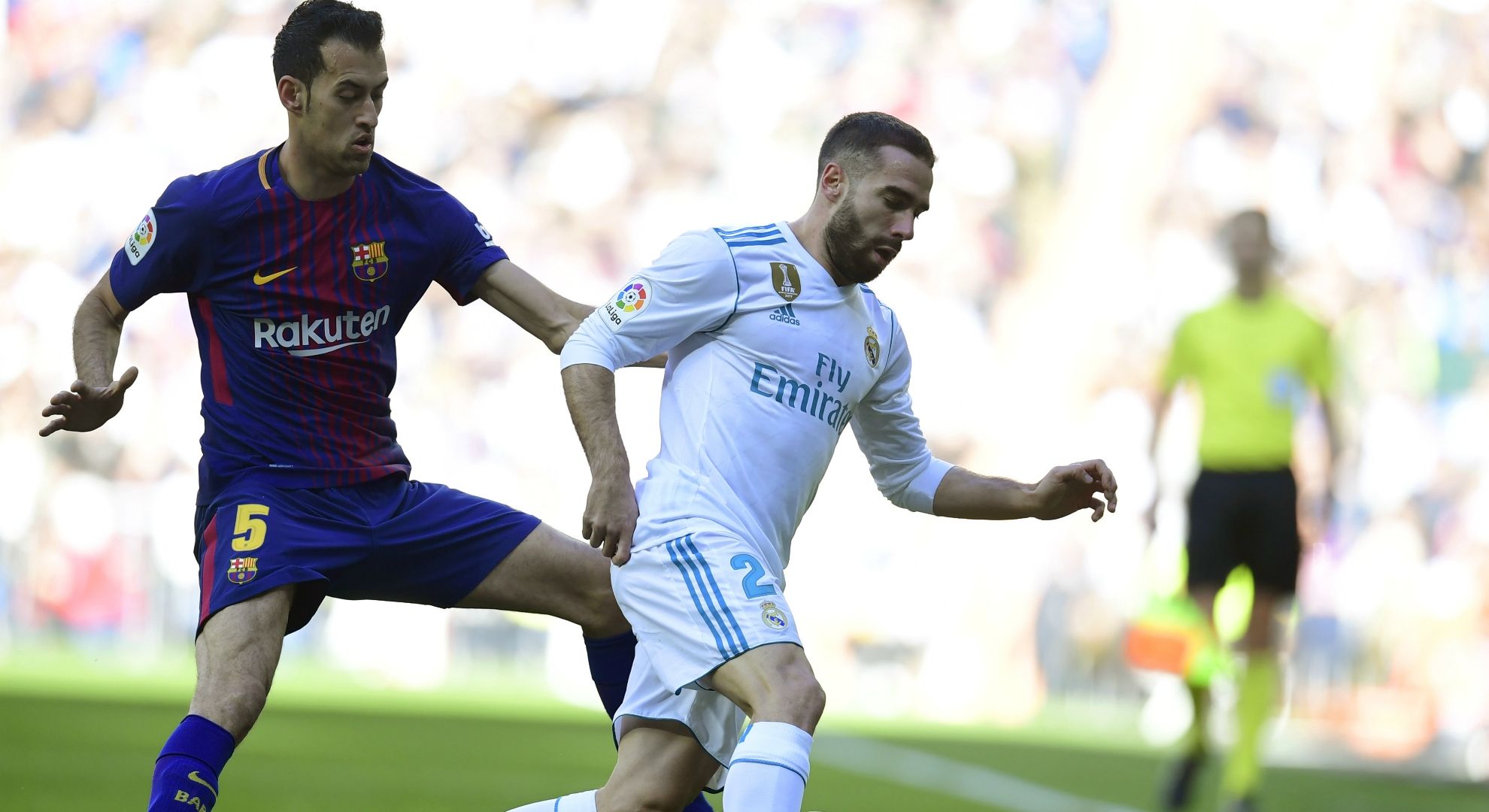Sergio Busquets Dani Carvajal Barcelona Real Madrid