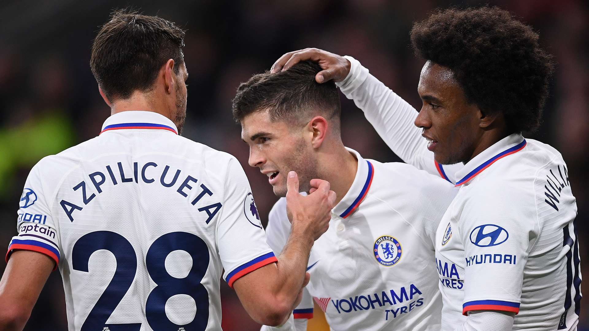 Christian Pulisic Willian Azpilicueta Chelsea Burnley