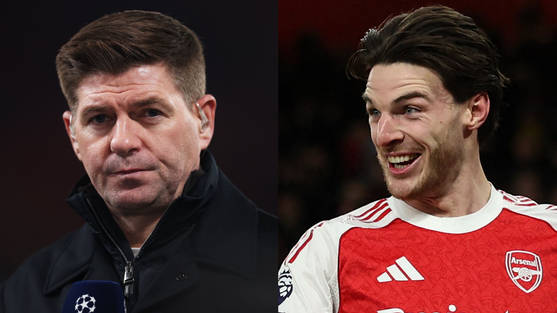 Steven Gerrard Declan Rice Liverpool Arsenal 2025