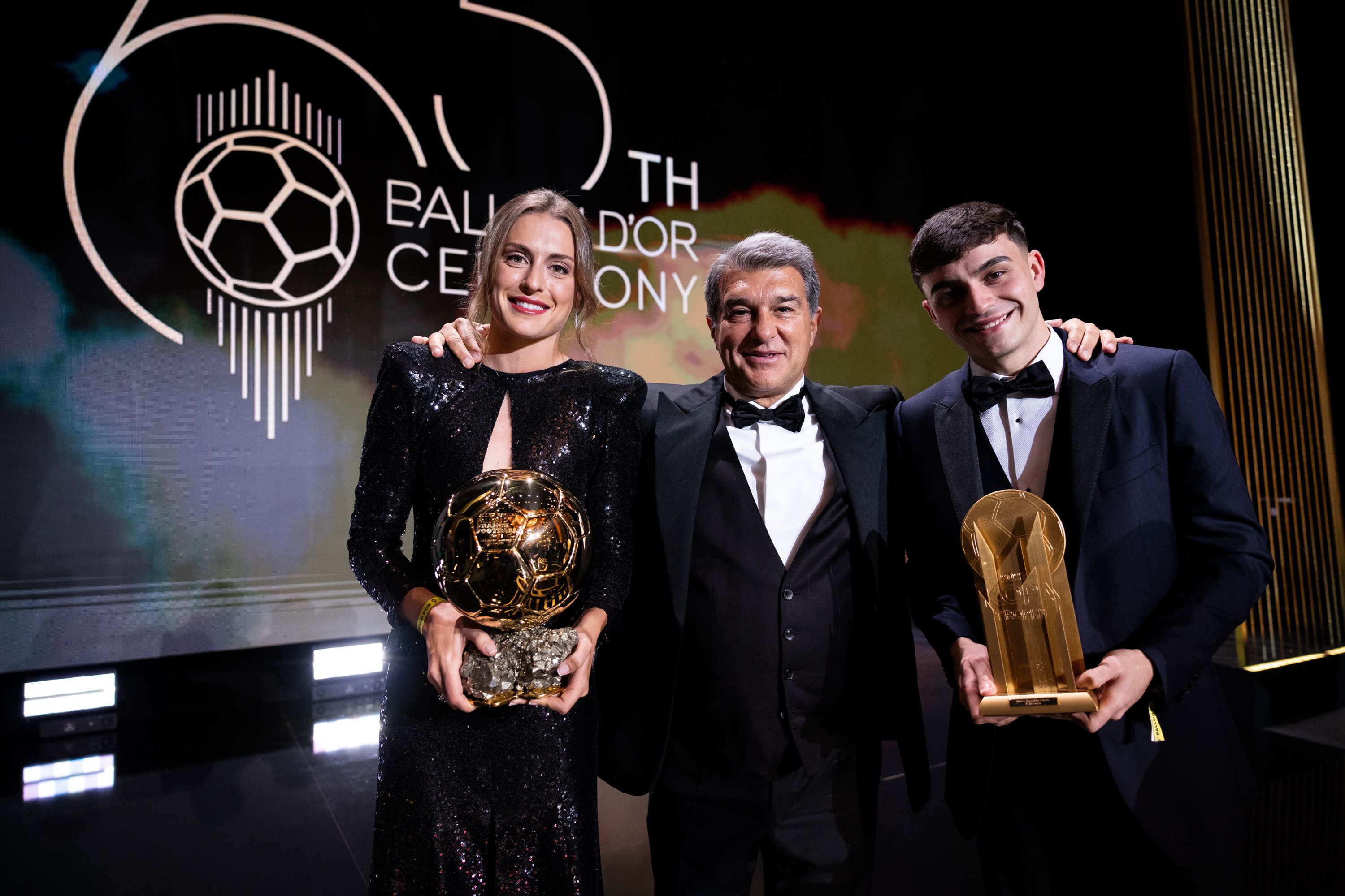 Alexia Putellas Joan Laporta Pedri González Ballon d'Or Balon de Oro Barcelona