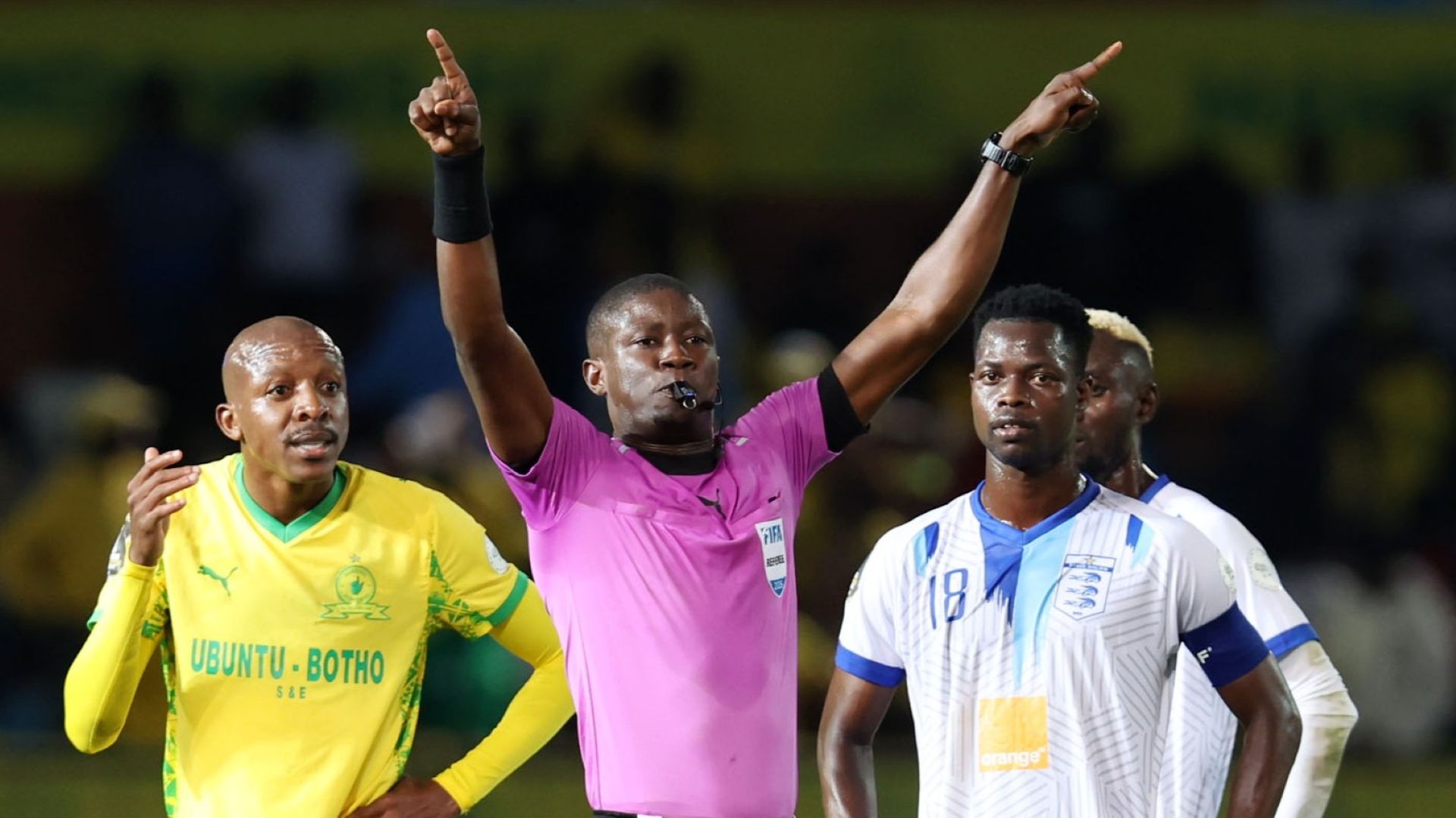 Referee Pierre Atcho