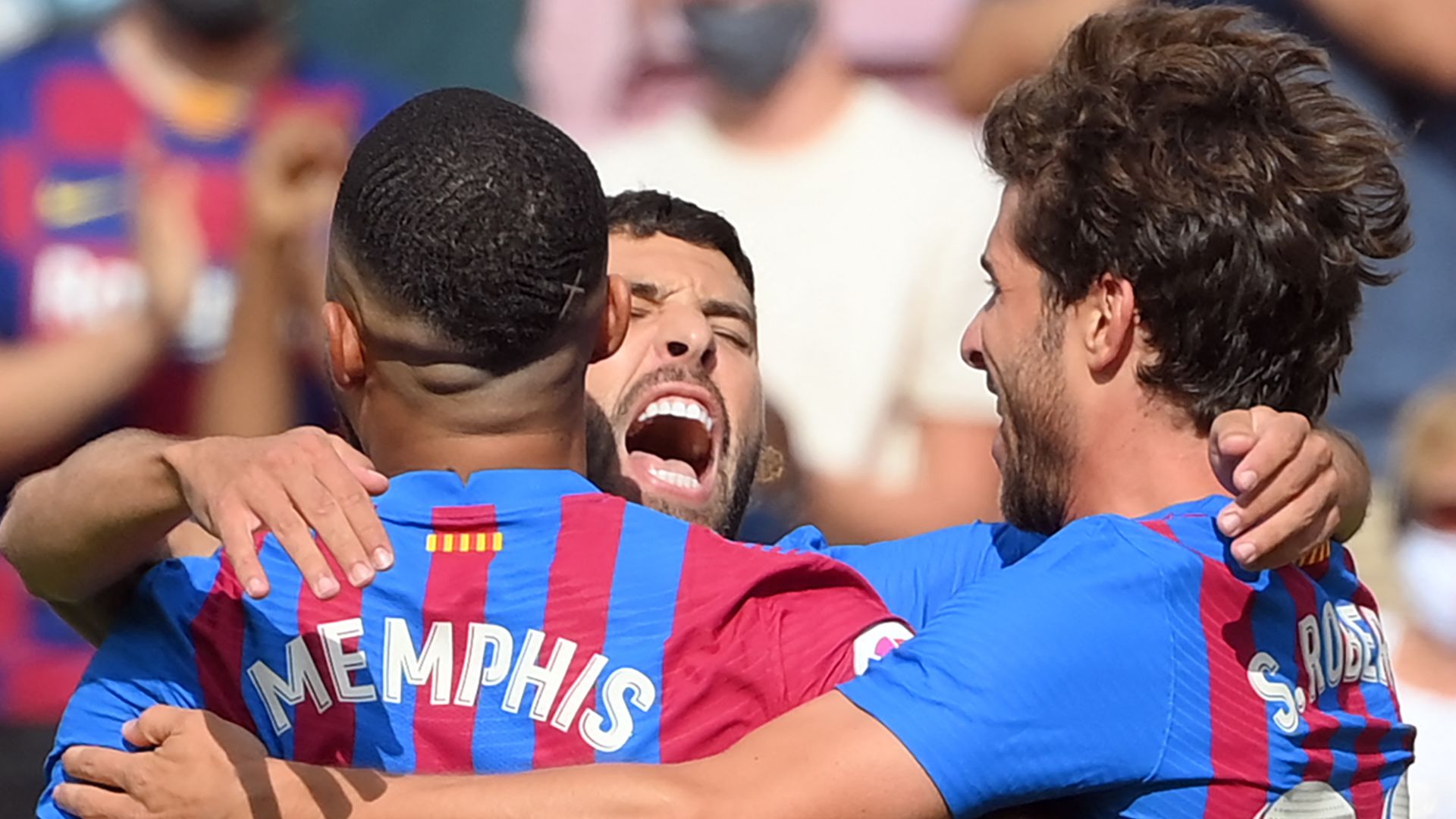 Jordi Alba Memphis Sergi Roberto Barcelona 2021-22