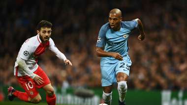 Bernardo Silva Fernandinho Manchester City Monaco Champions League 21022017