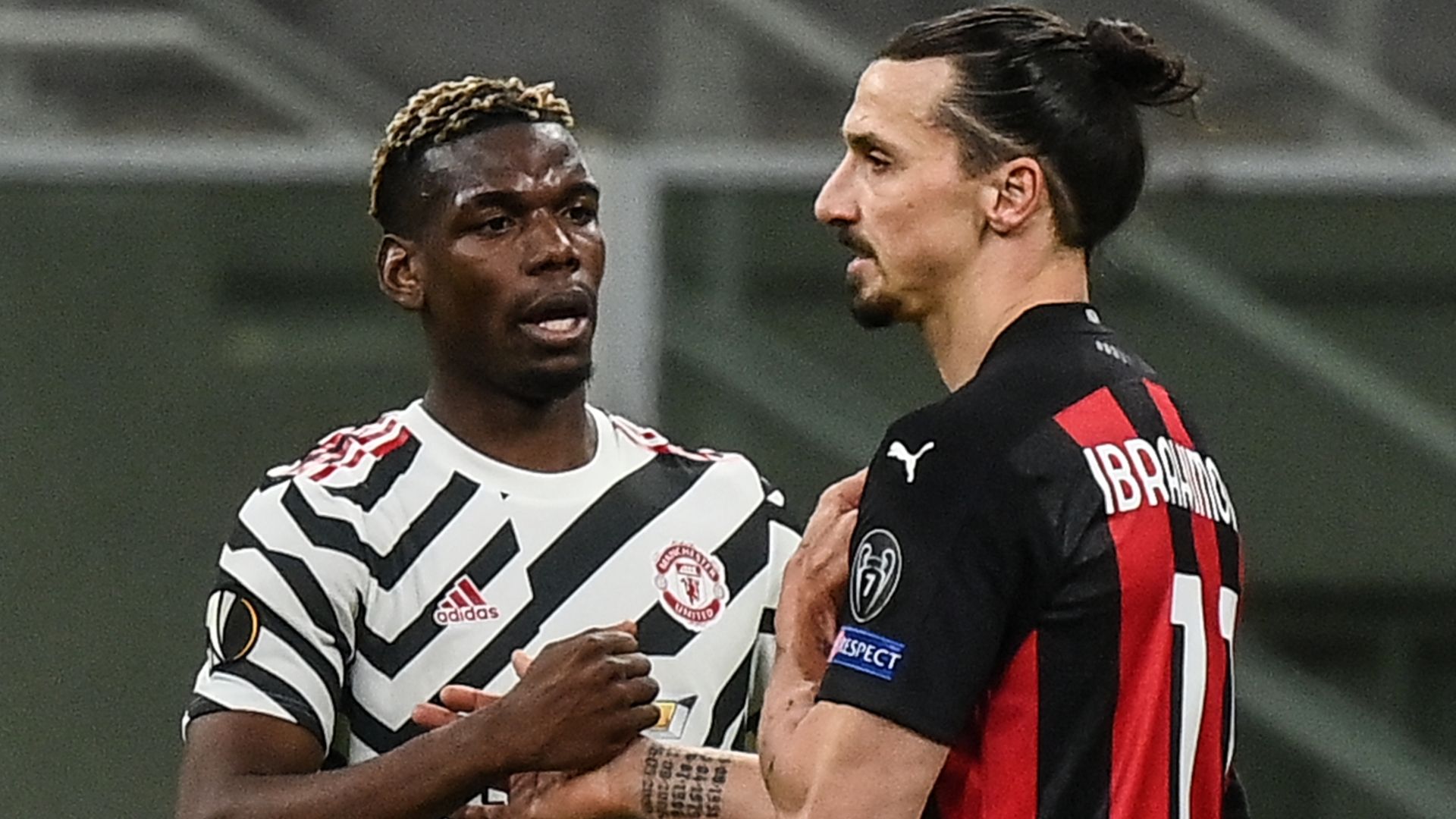Pogba Ibrahimovic Milan Manchester United 2021