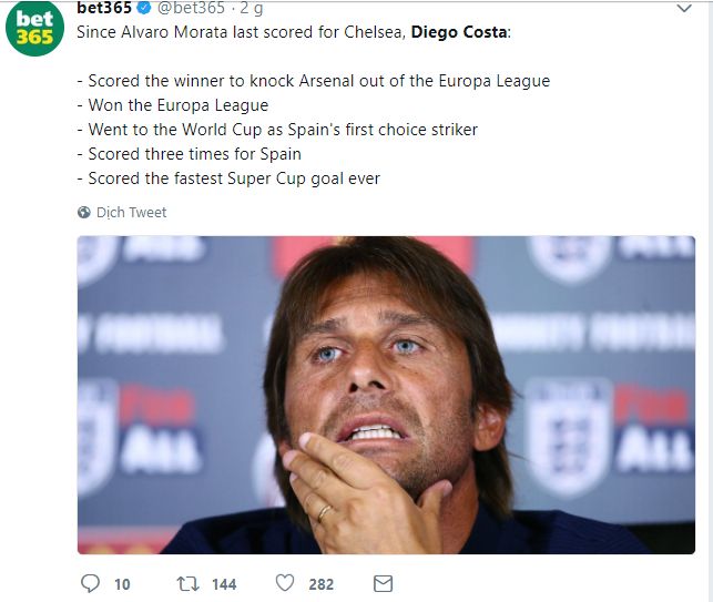 Reaction Diego Costa