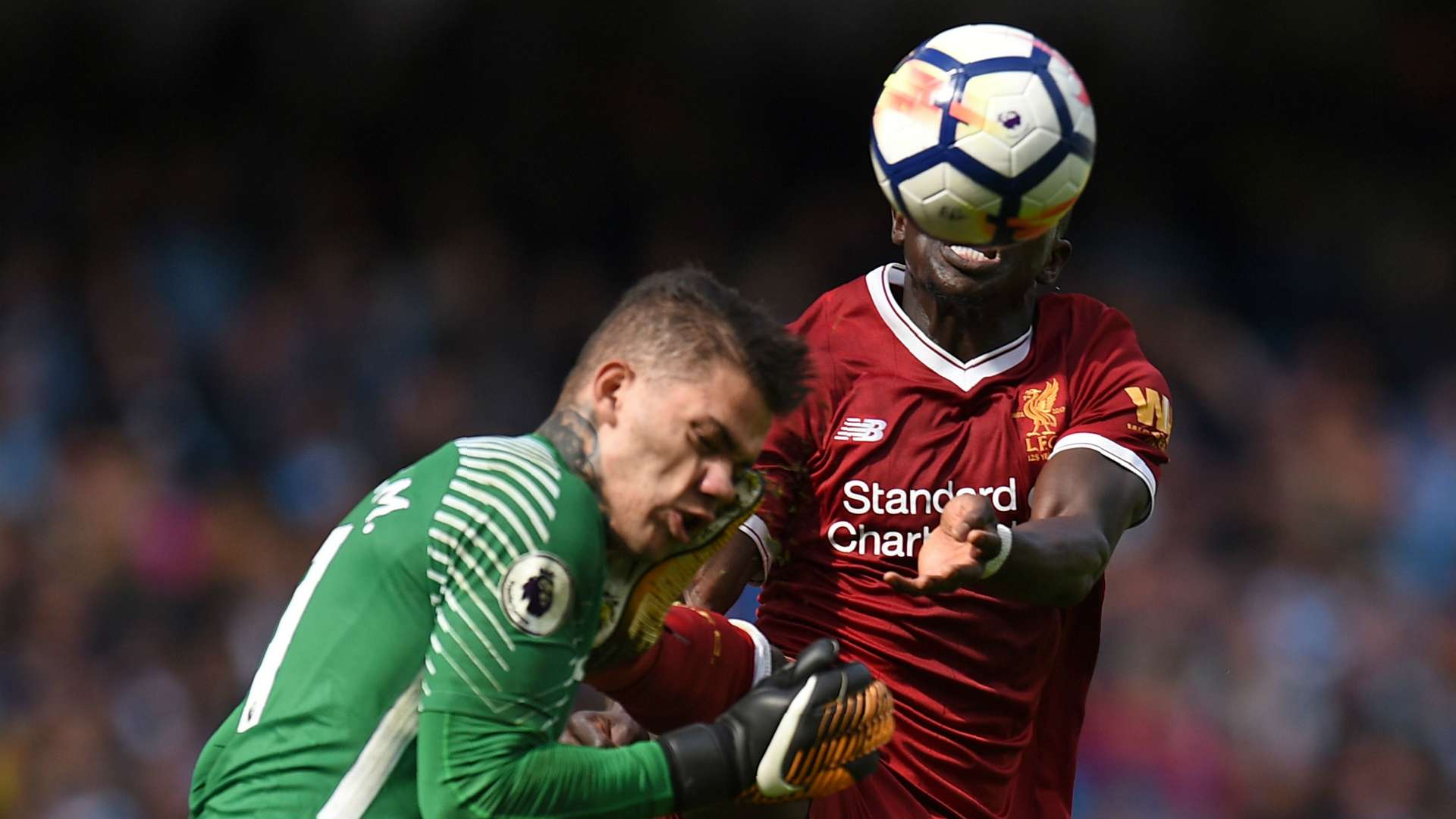 Sadio Mane Ederson Manchester City Liverpool