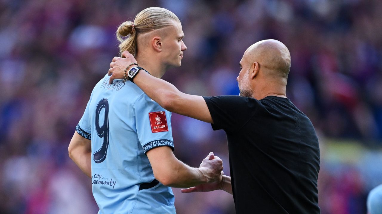haaland guardiola crystal palace manchester city fa cup 17 maggio 2025