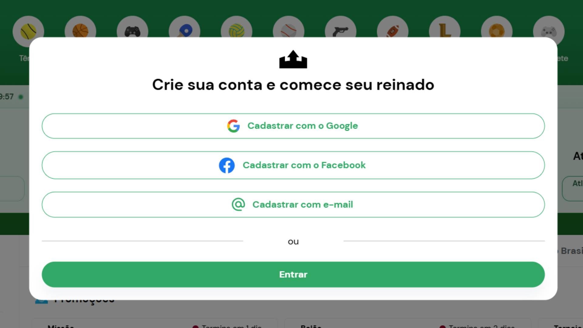 rei do pitaco cadastro