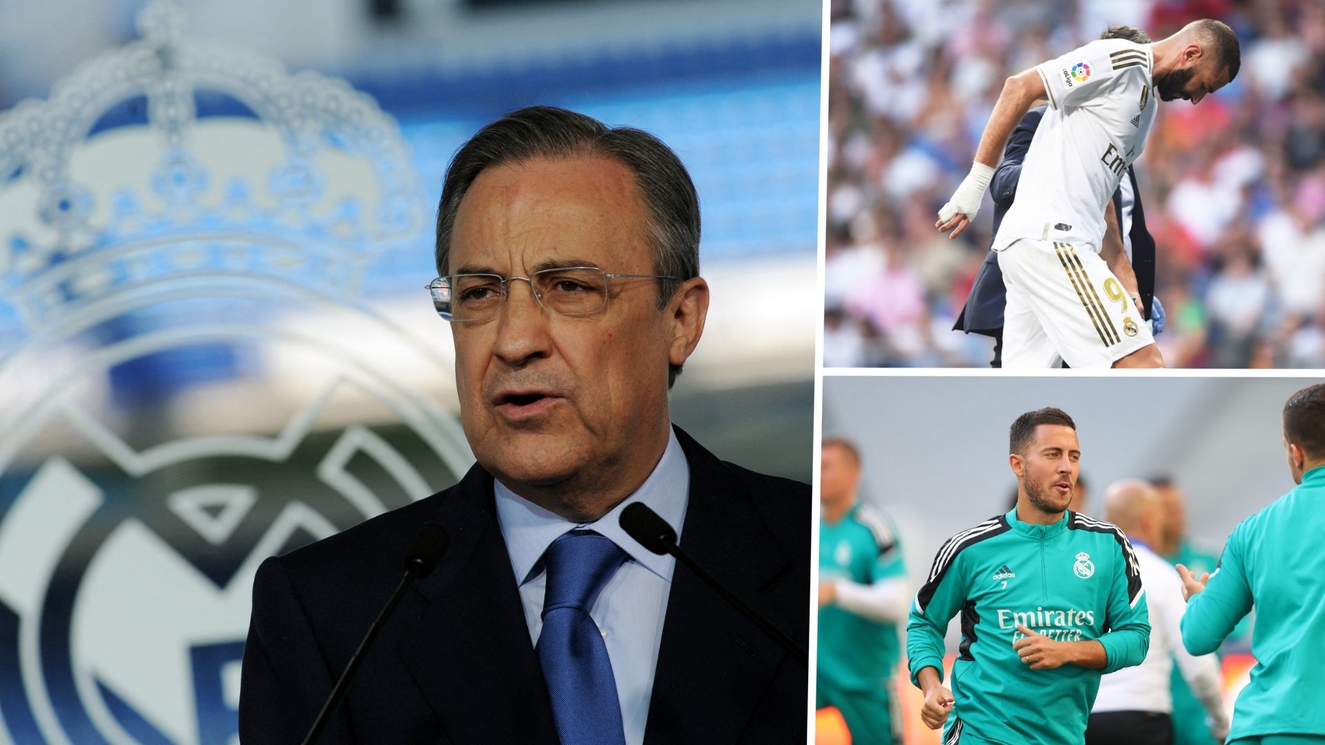 Florentino Perez, Karim Benzema, Eden Hazard GFX