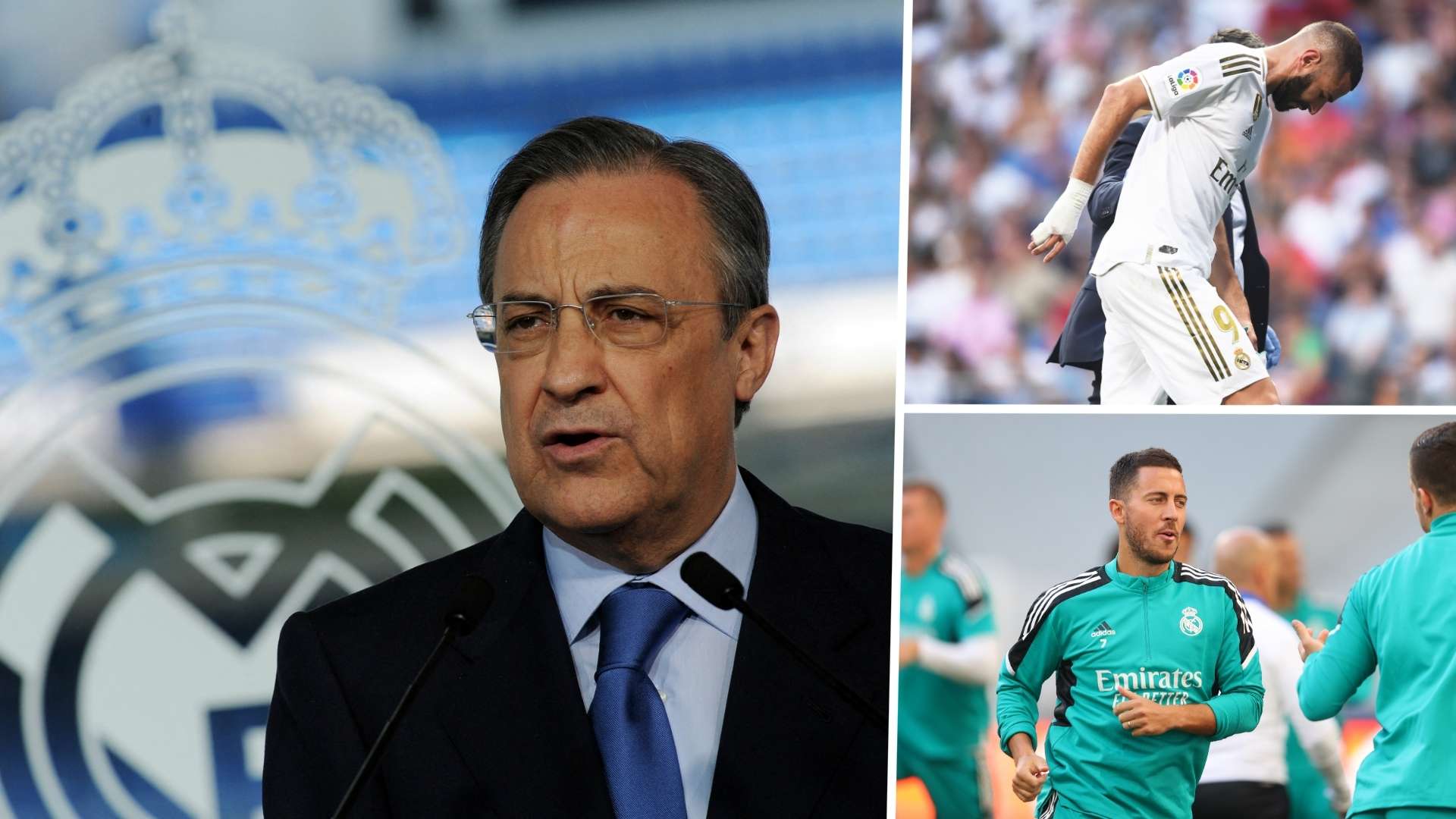 Florentino Perez, Karim Benzema, Eden Hazard GFX