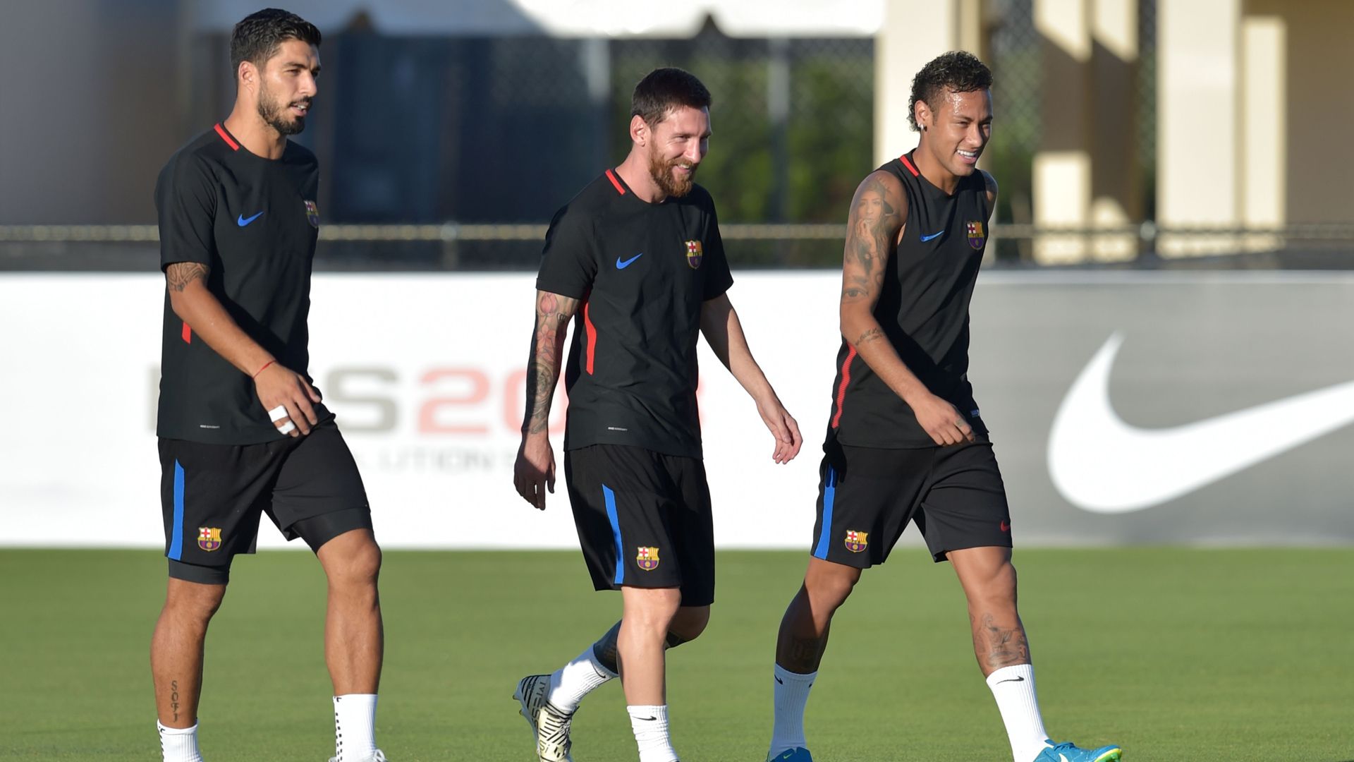 Luis Suarez, Lionel Messi, Neymar, ICC-Training FC Barcelona, US-Reise, 28072017