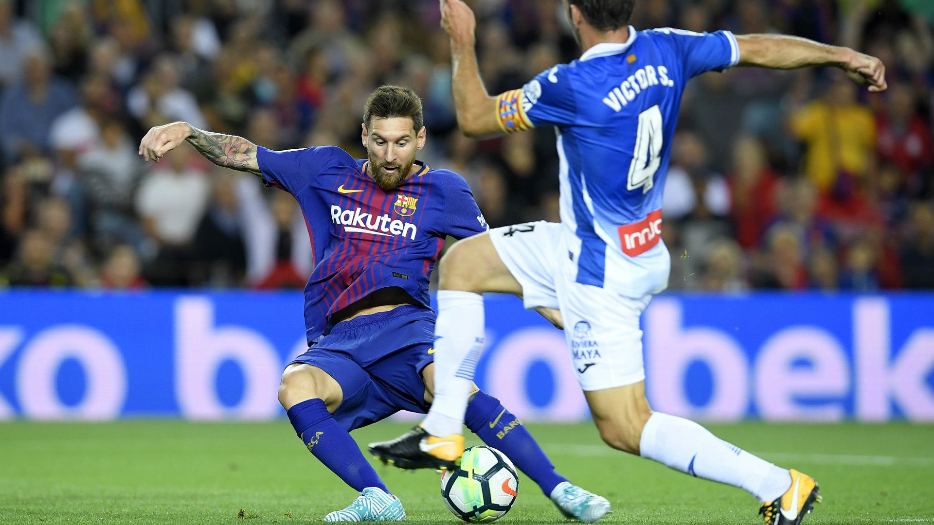 Lionel Messi Victor Sanchez Barcelona Espanyol La Liga