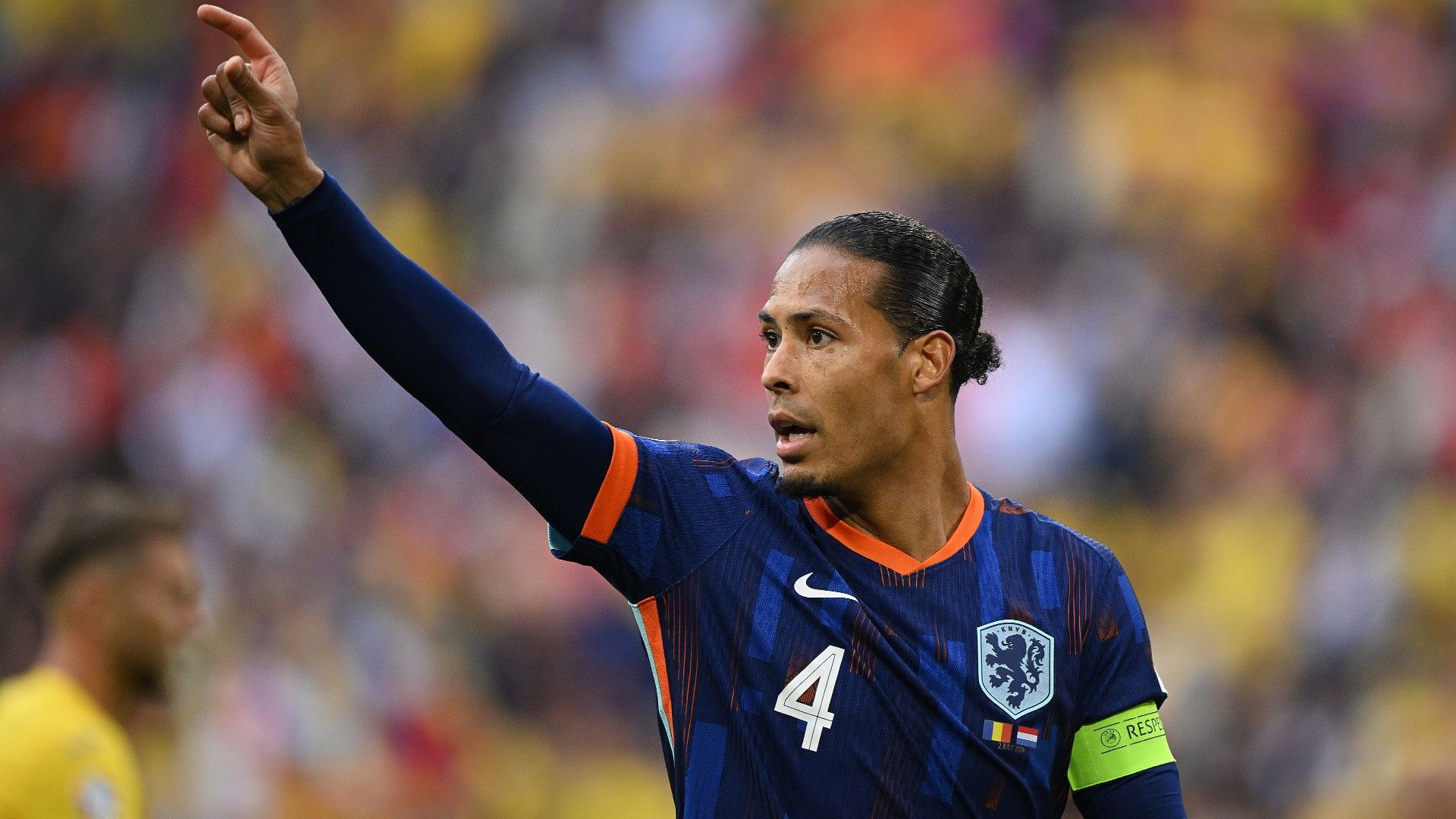Virgil van Dijk of the Netherlands reacts