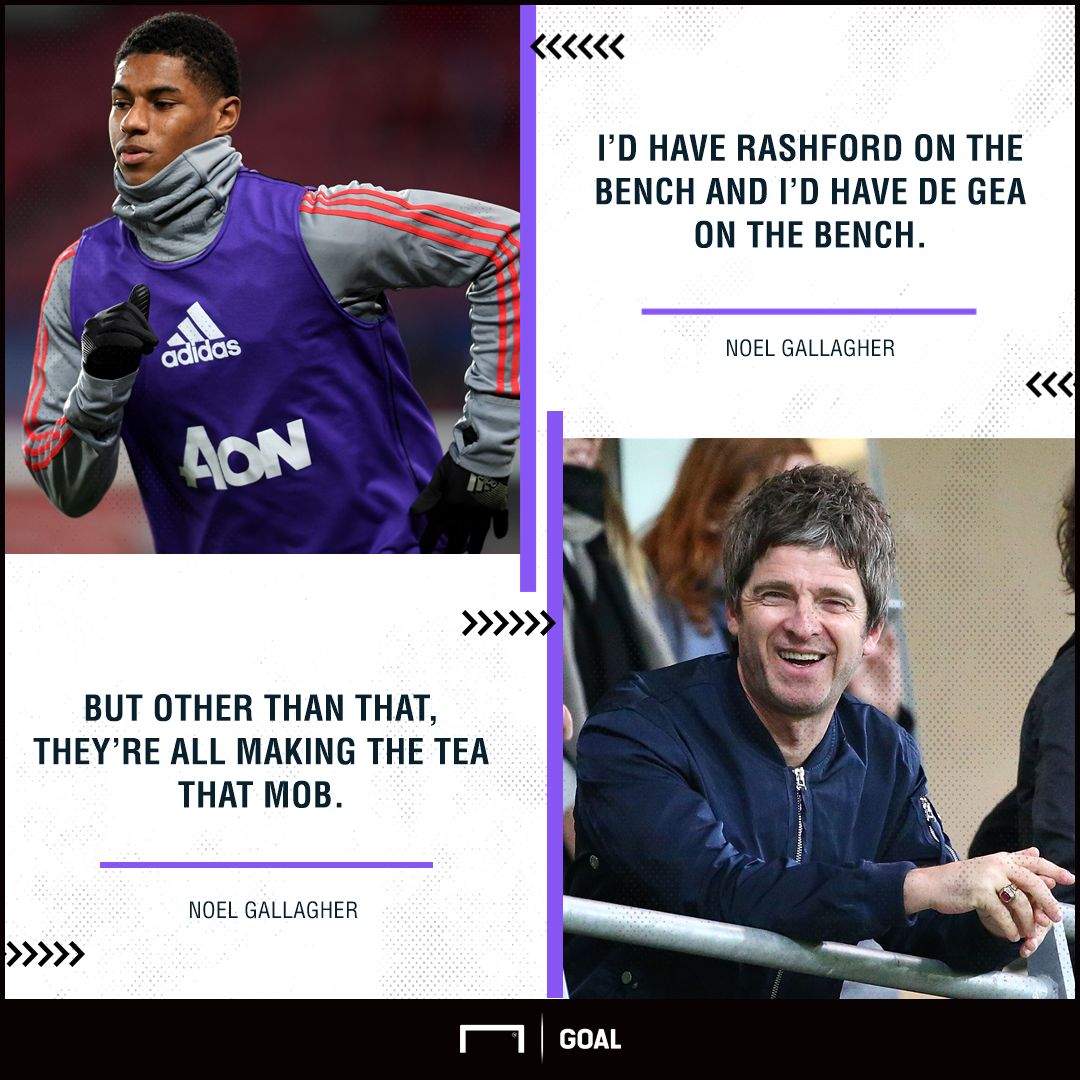 Noel Gallagher Rashford De Gea at Manchester City