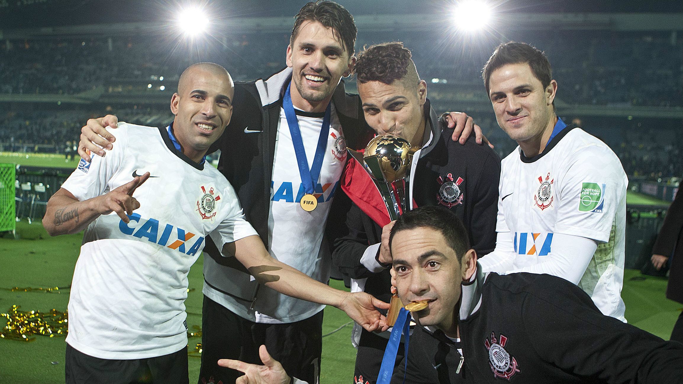 Emerson Sheik, Paulo André, Guerrero, Martínez e Chicão - Corinthians - Mundial 2012 - 16/12/2012