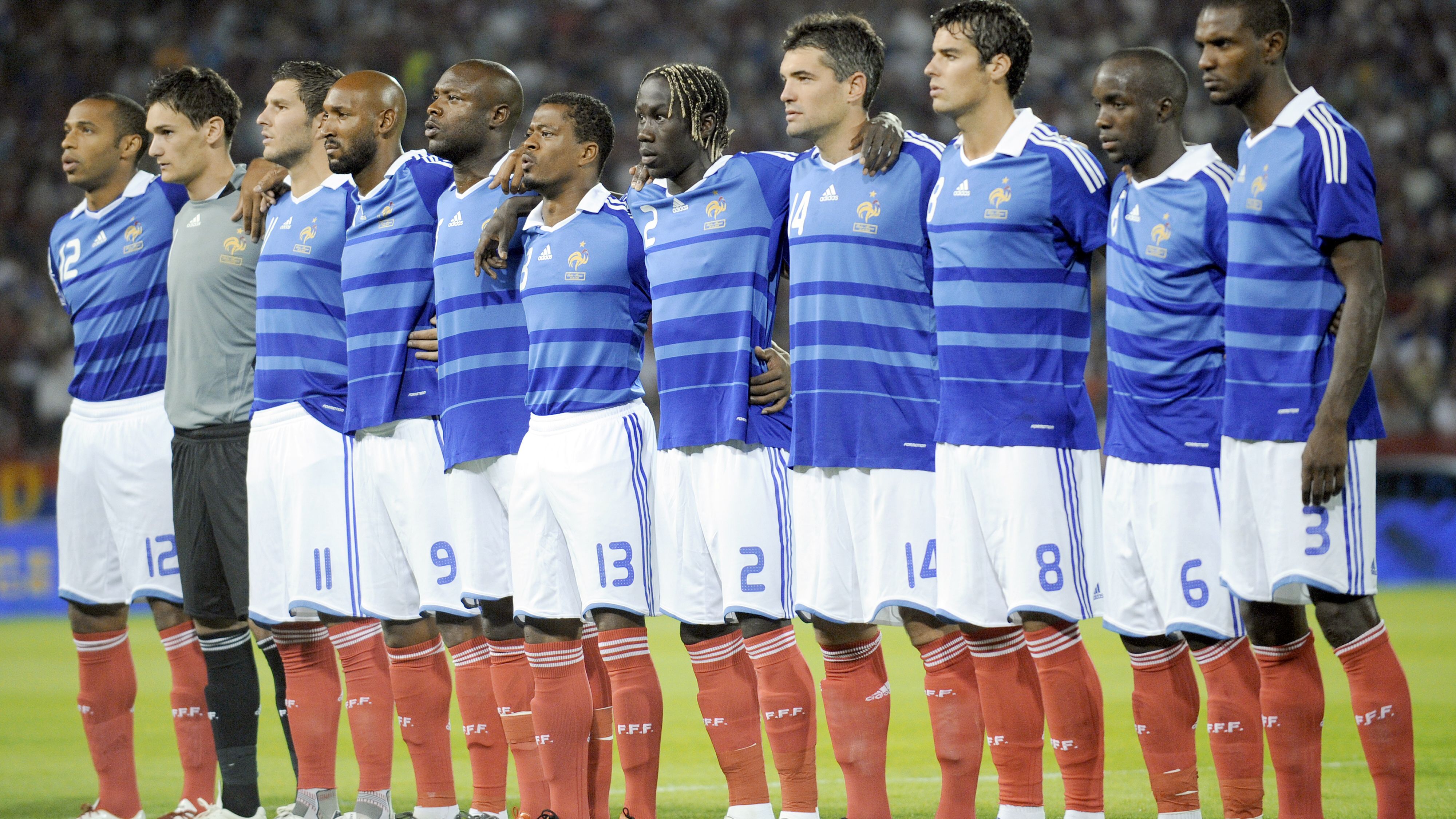 French squad (LtoR) Thierry Henry, Hugo
