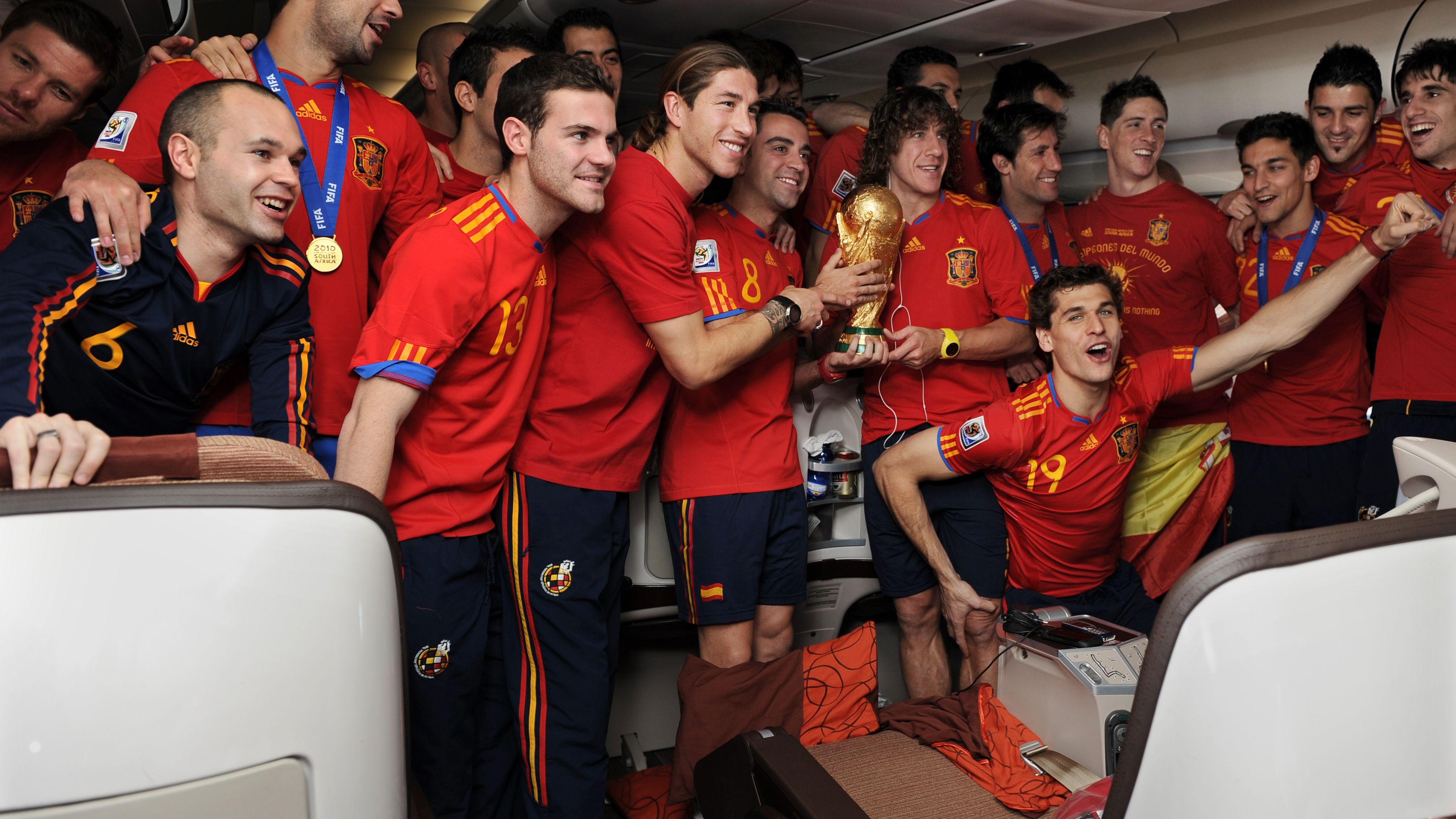 World Cup Winners Spain Fly Home 