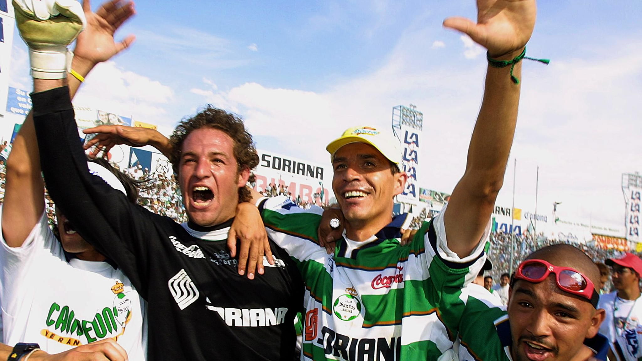 Adrian Martinez (L) celebrates with Jare