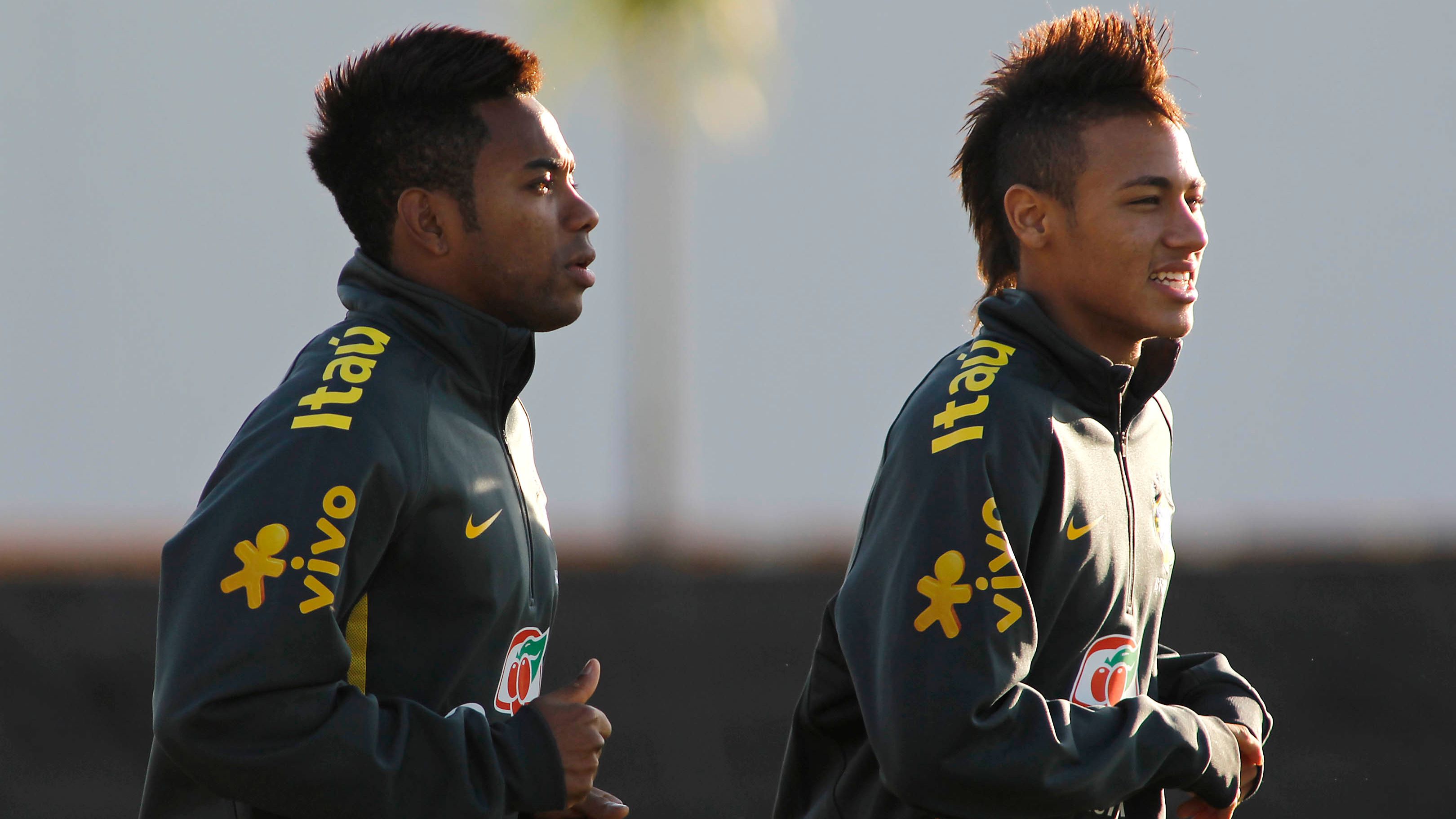 Brazilian national footballers Robinho a