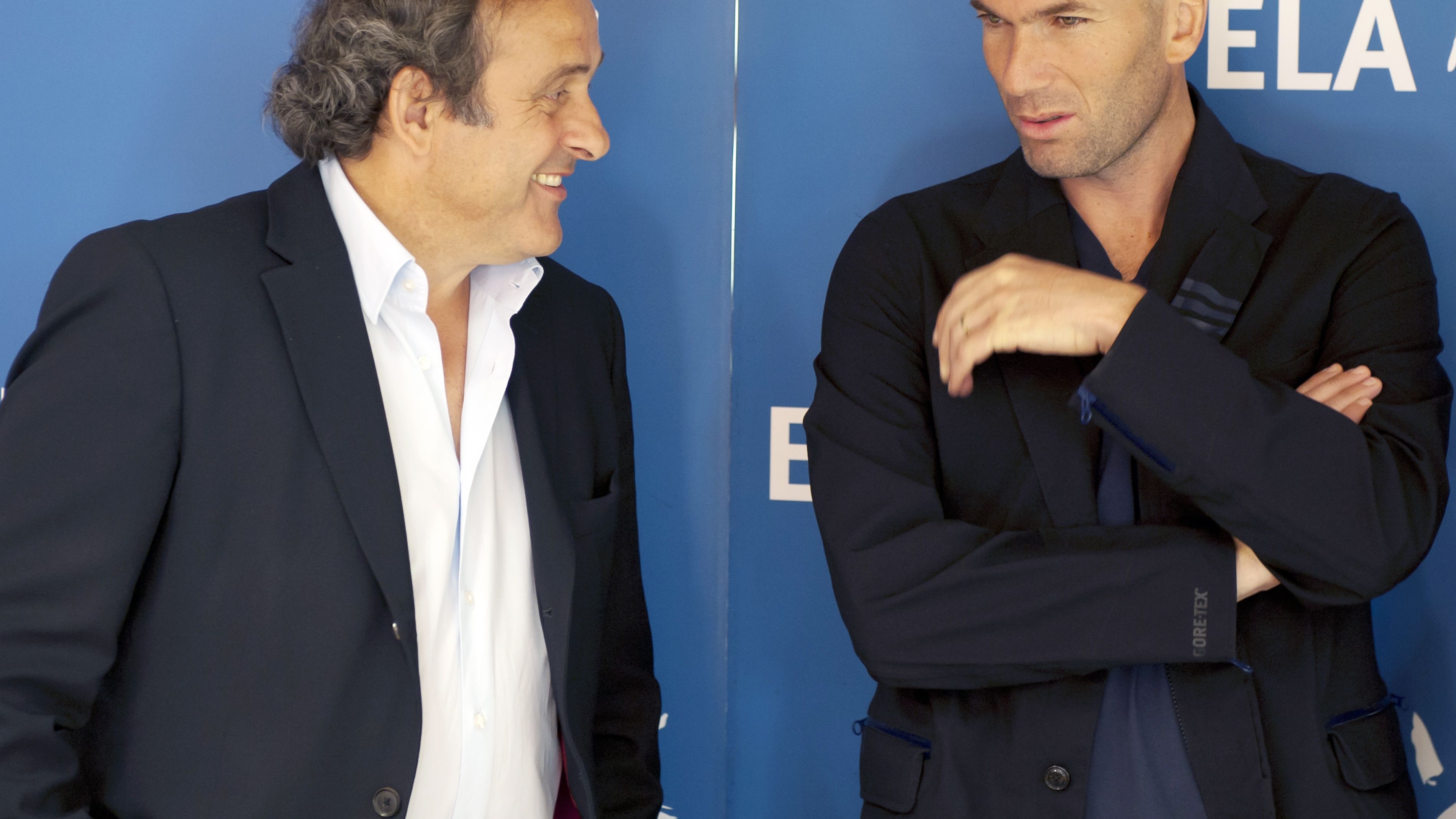 UEFA French President Michel Platini (L)