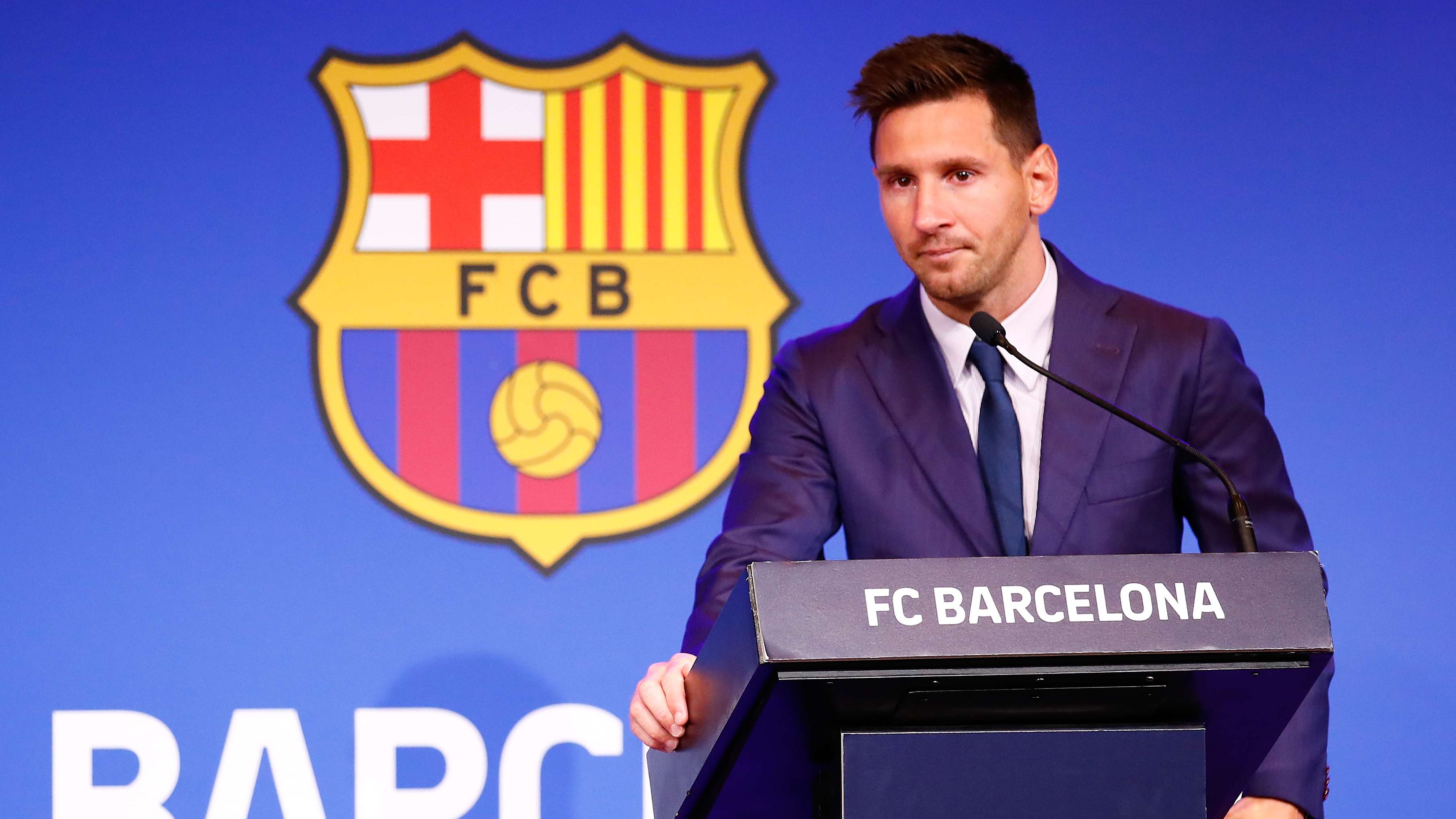 Lionel Messi of Barcelona Press Conference