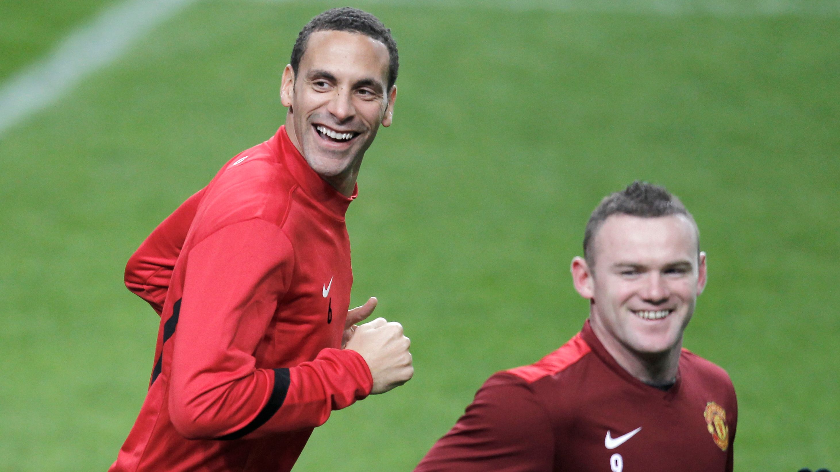 Manchester United's players Rio Ferdinan