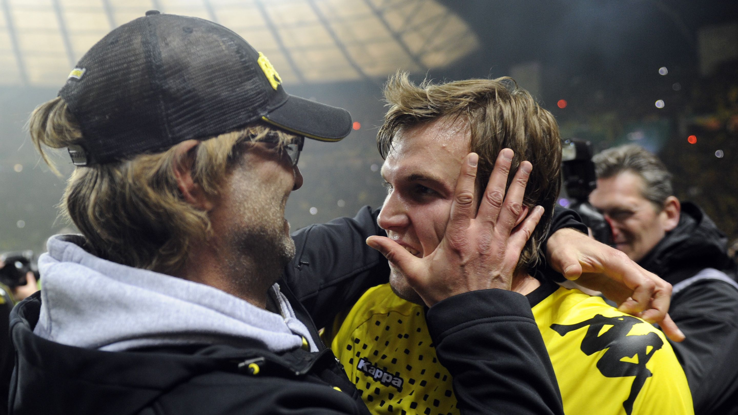 Dortmund's head coach Juergen Klopp (L) 