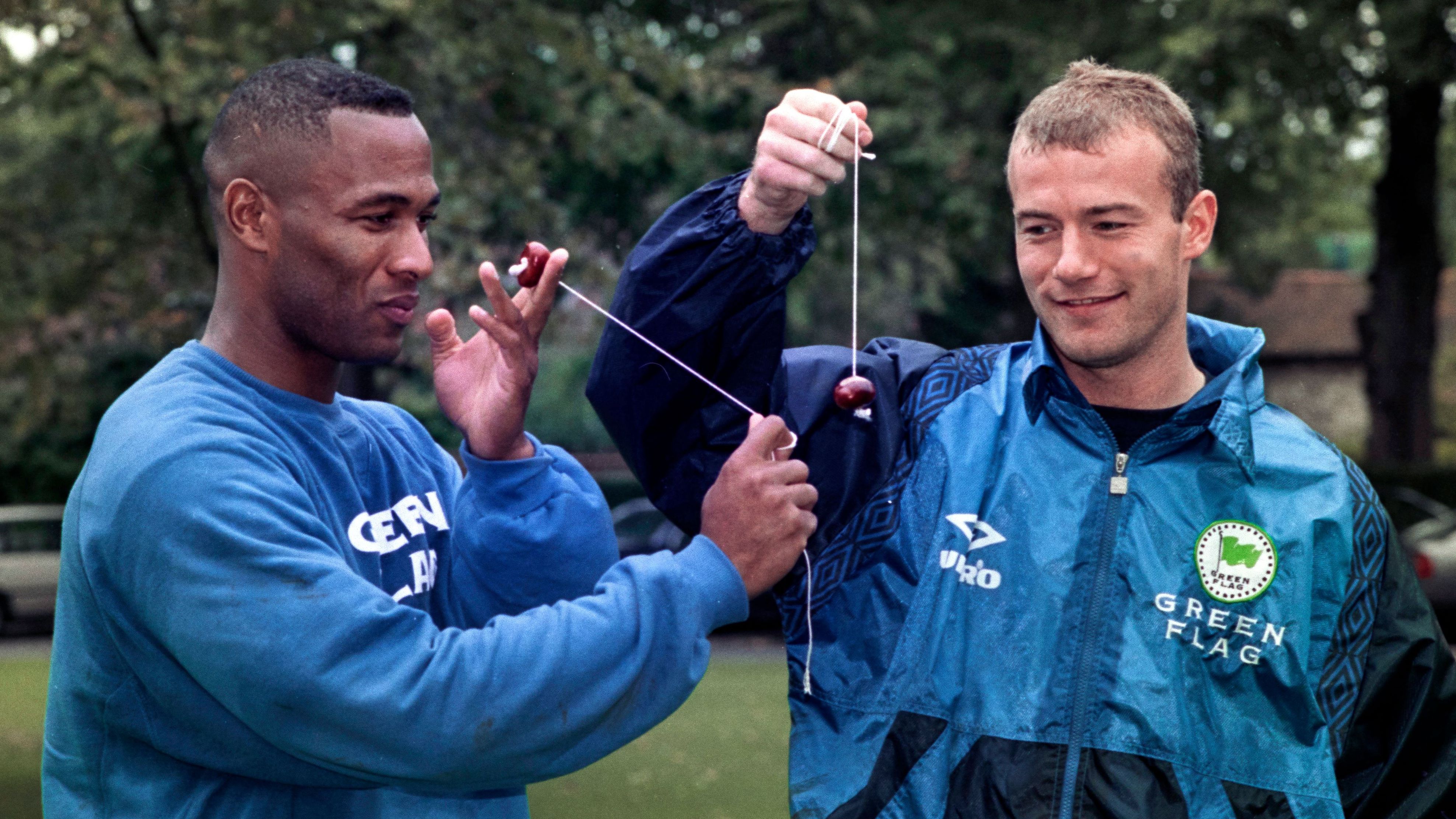Les Ferdinand and Alan Shearer England Training 1995