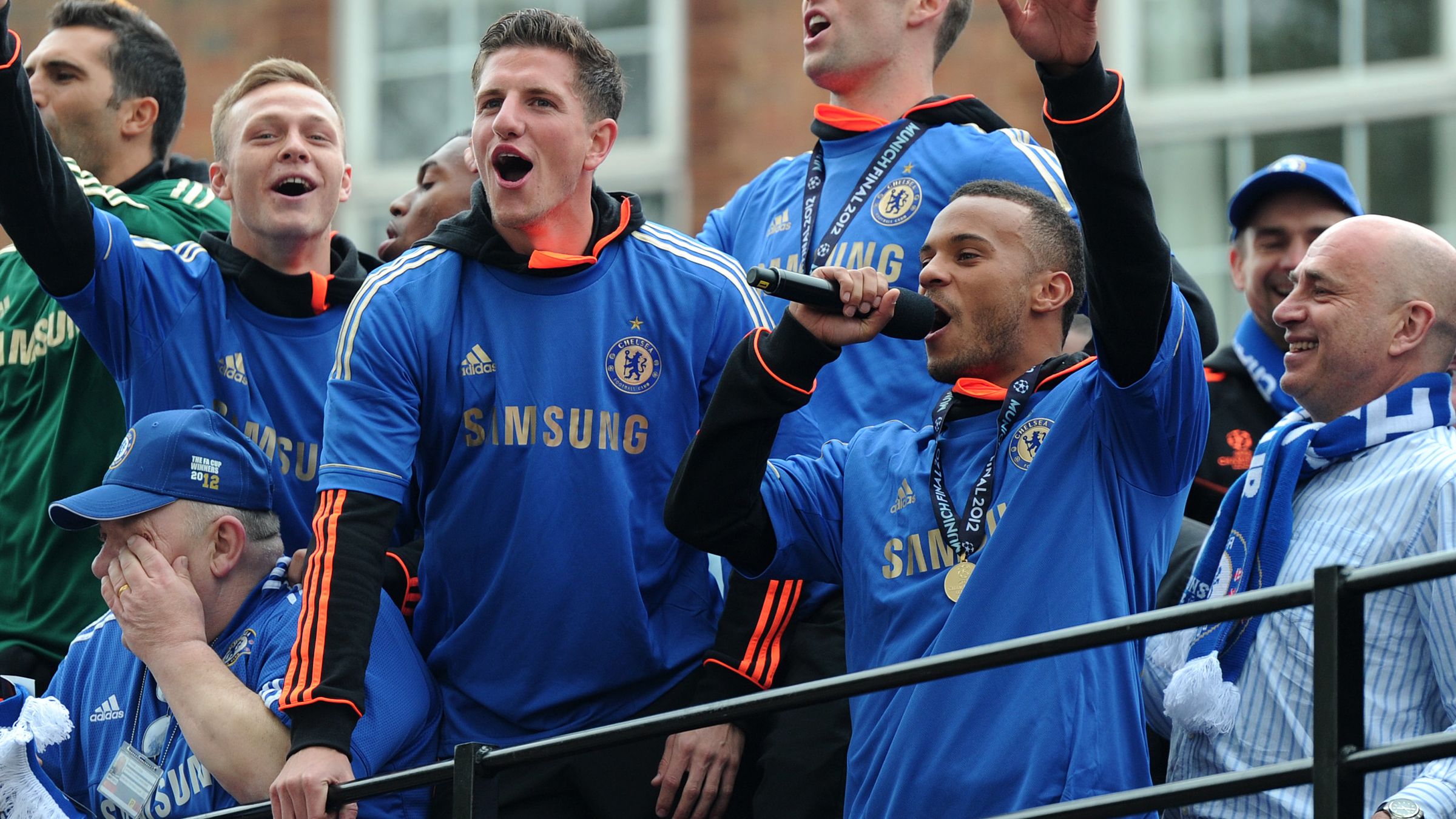 Chelsea Football Club players Ryan Bertr