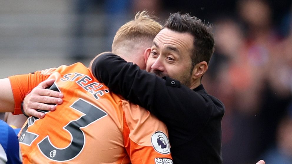 'Is that normal?!' - Brighton player's wife left shocked by hour-long FaceTime call made by Marseille boss Roberto De Zerbi that 'speaks volumes about him as a human being'