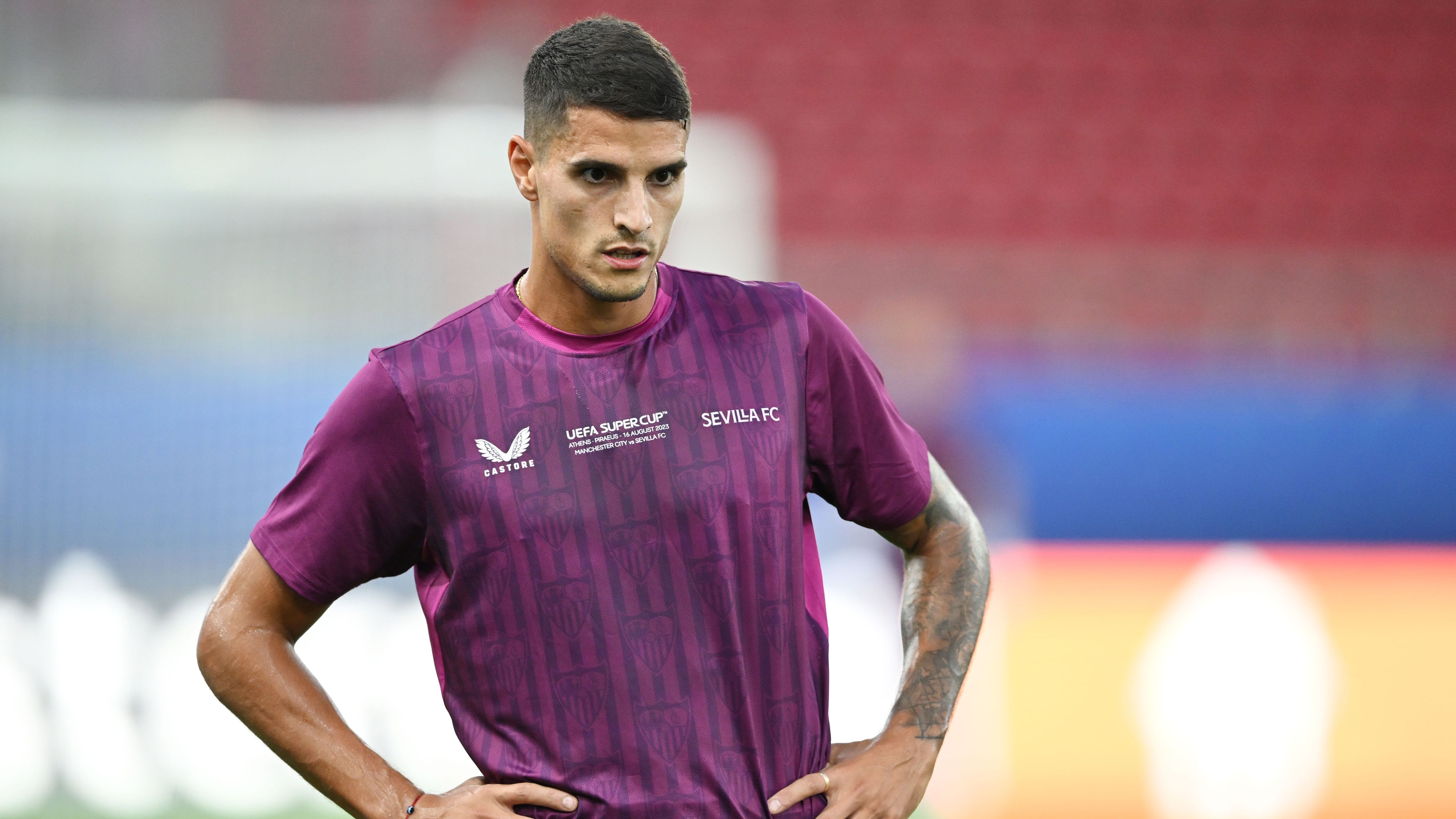 Sevilla FC Training Session And Press Conference - UEFA Super Cup 2023