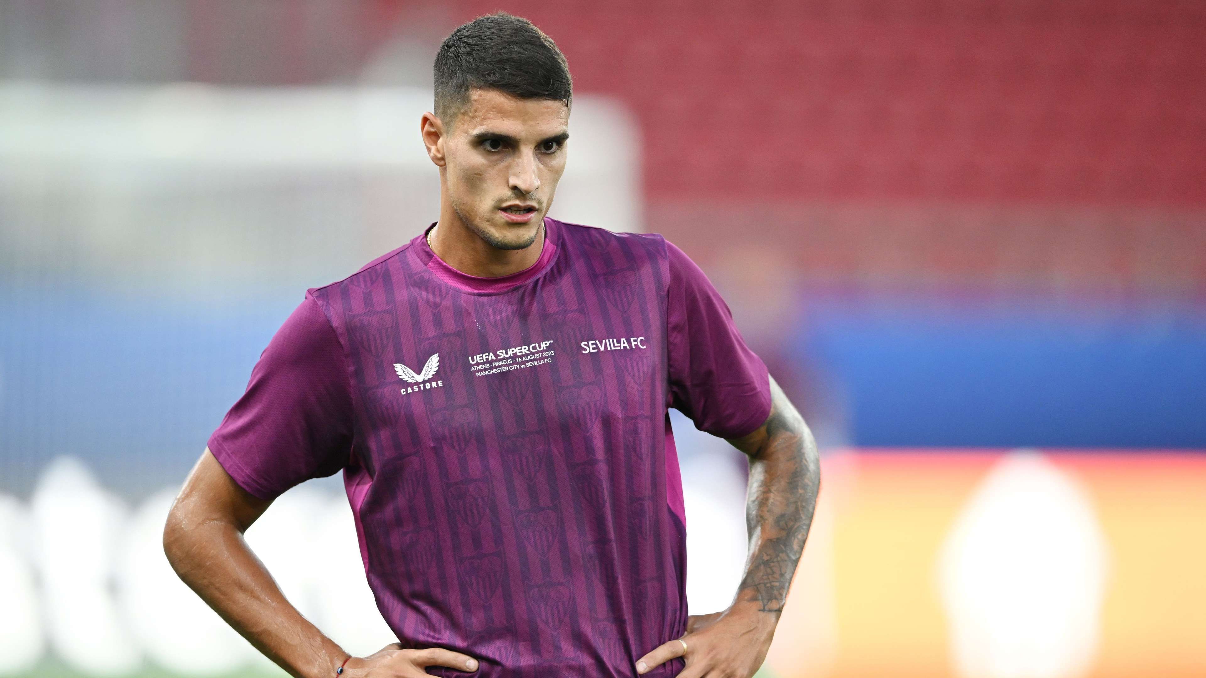 Sevilla FC Training Session And Press Conference - UEFA Super Cup 2023