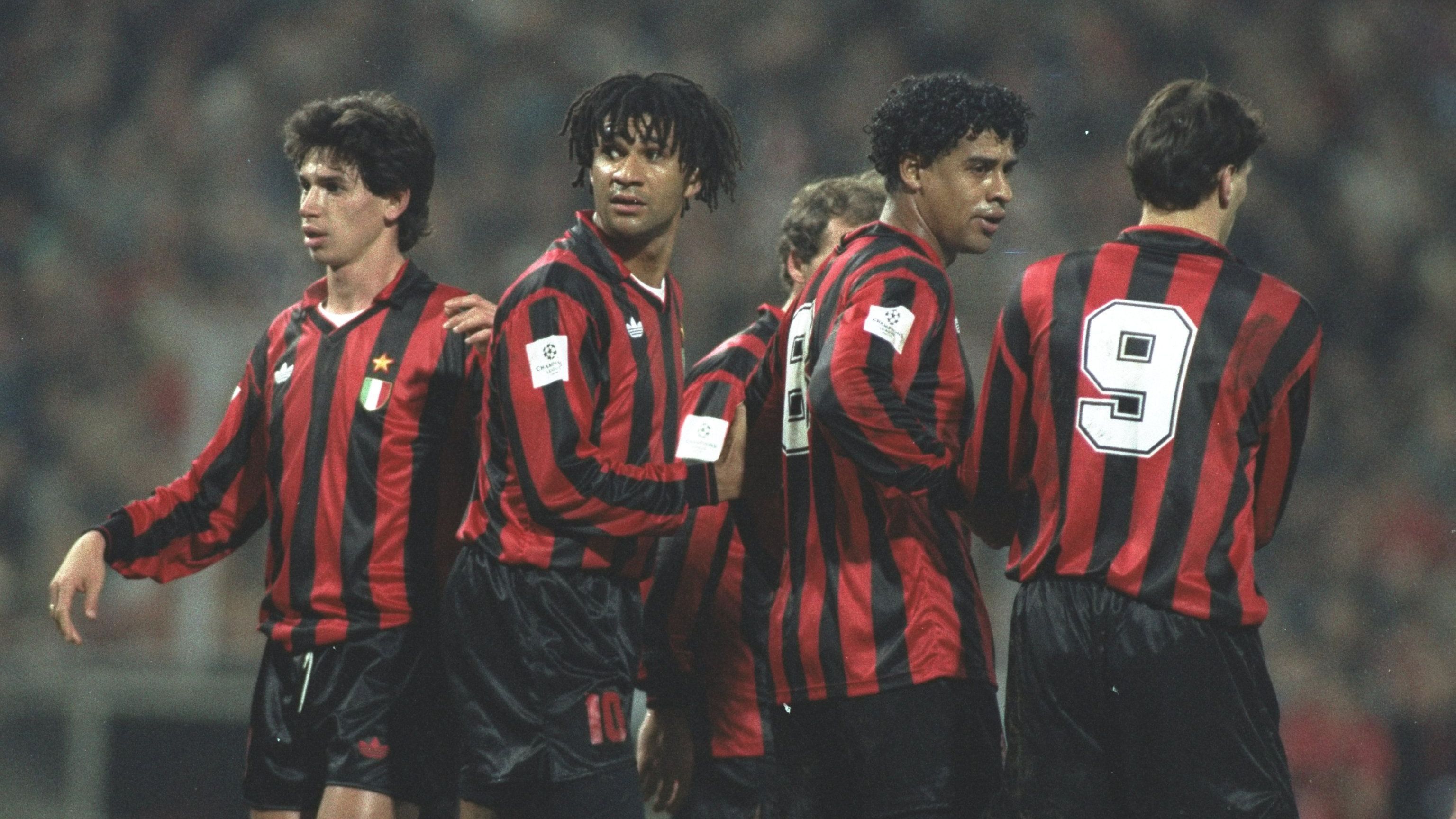 AC Milan Players forming a wall