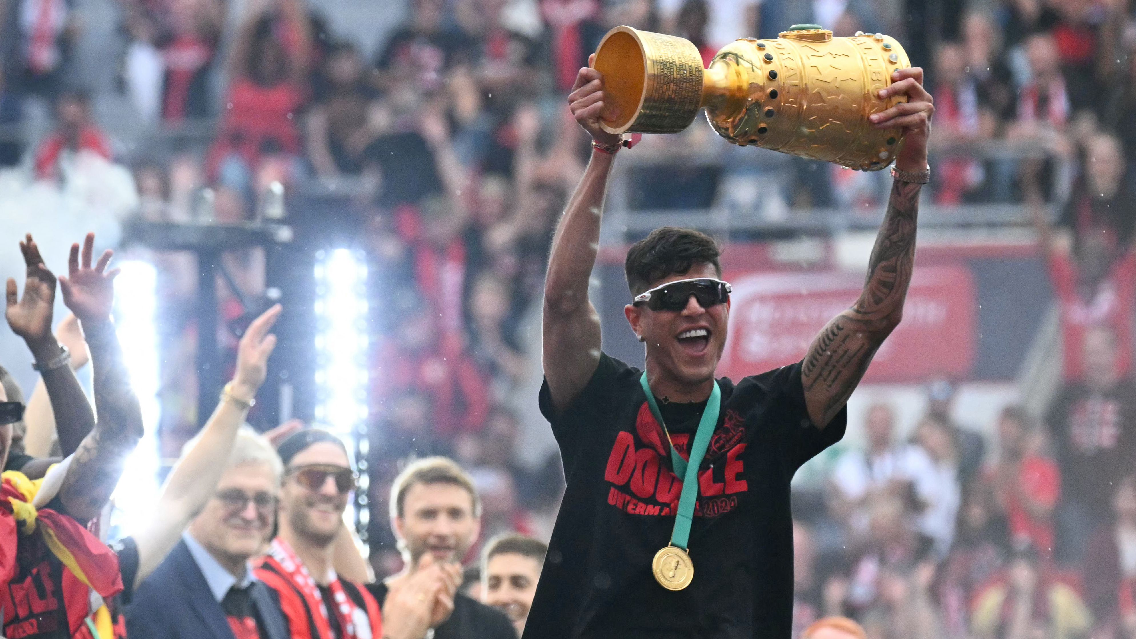 FBL-GER-BUNDESLIGA-GERMAN-CUP-LEVERKUSEN-CELEBRATION