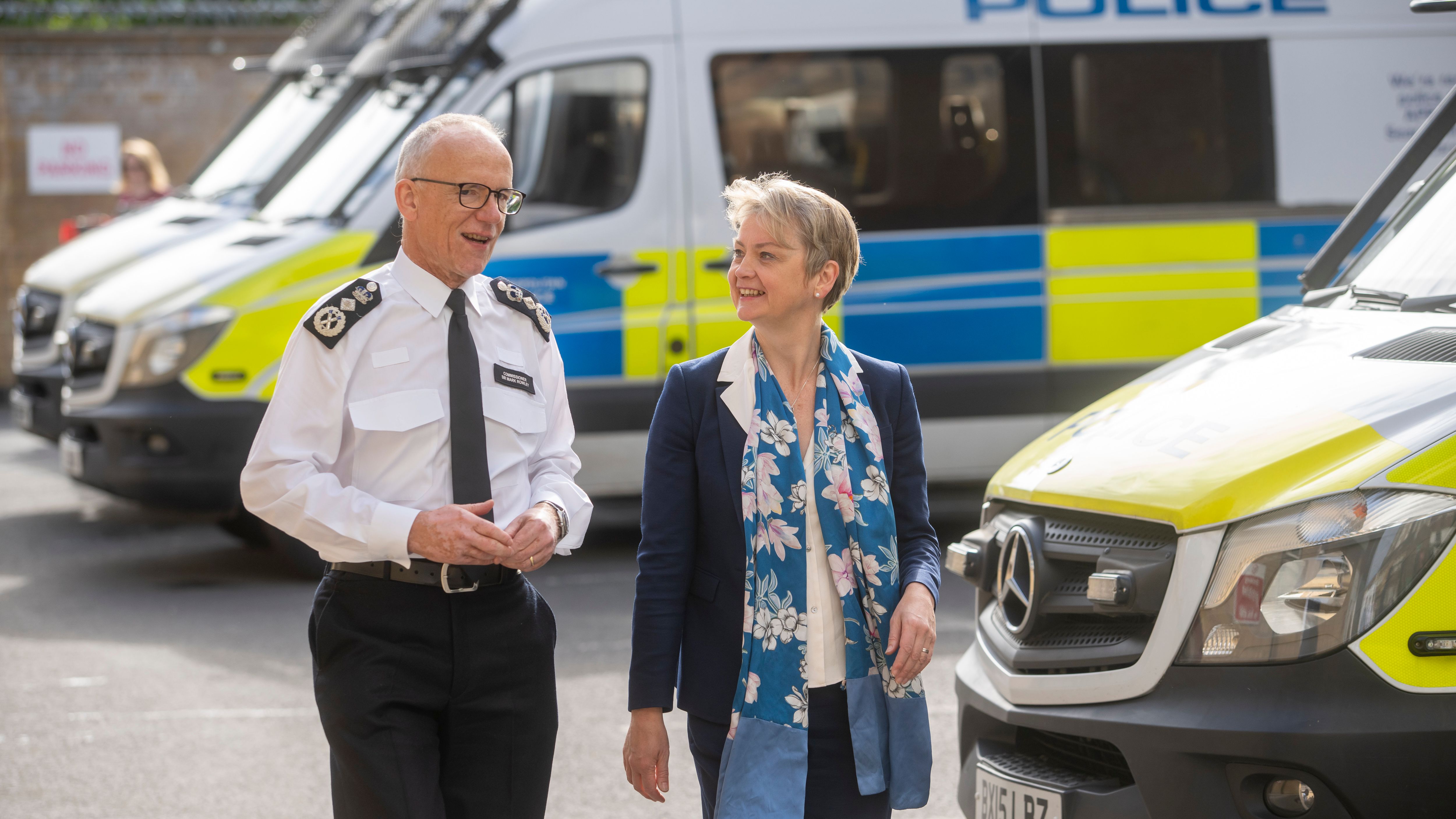 Yvette Cooper Makes First Visit As New Home Secretary