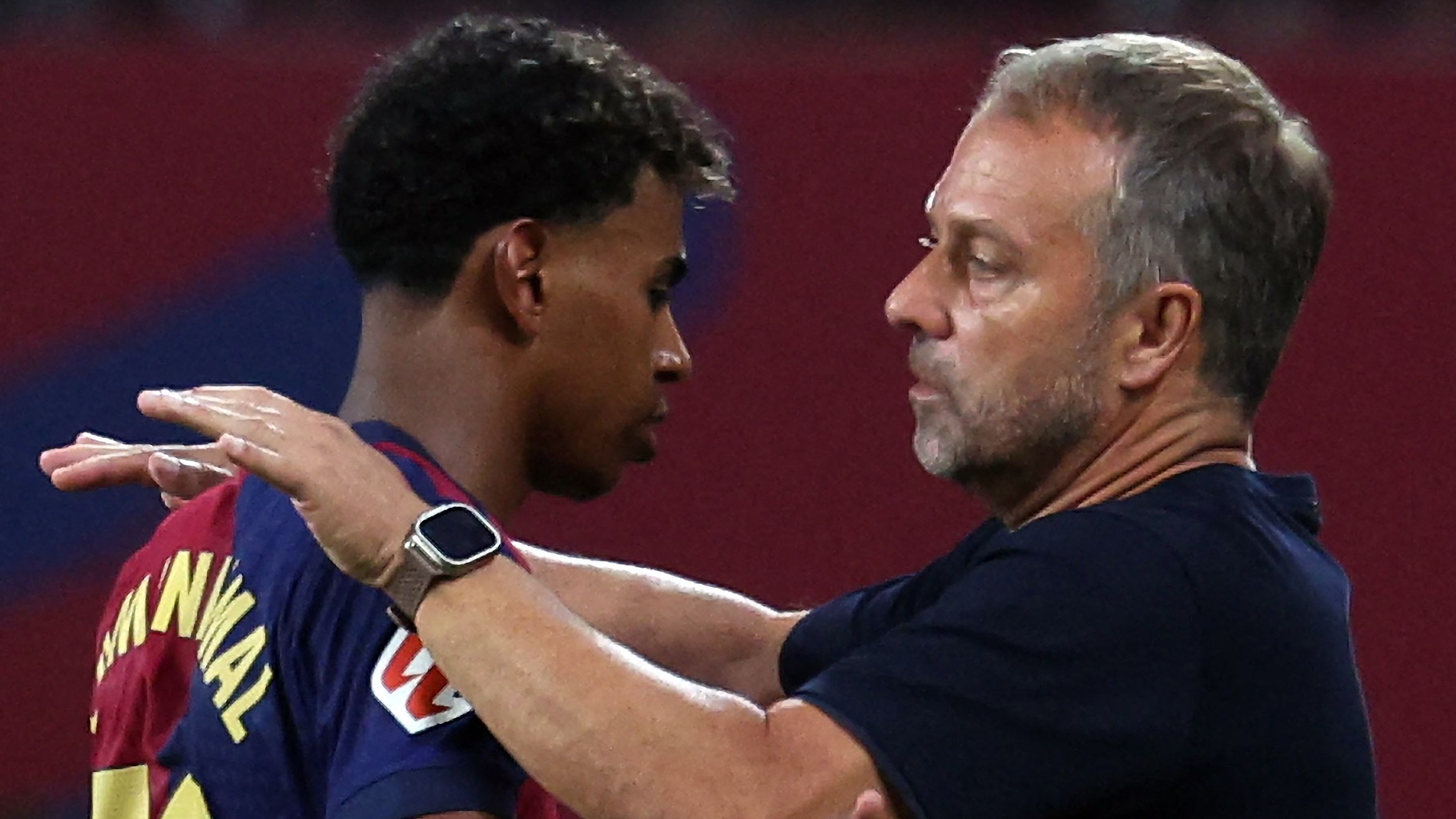 Hansi Flick reveals what he told Lamine Yamal in emotionally charged touchline talk after Barcelona's Champions League win over Brest as teenager star edges closer to return from injury | Goal.com