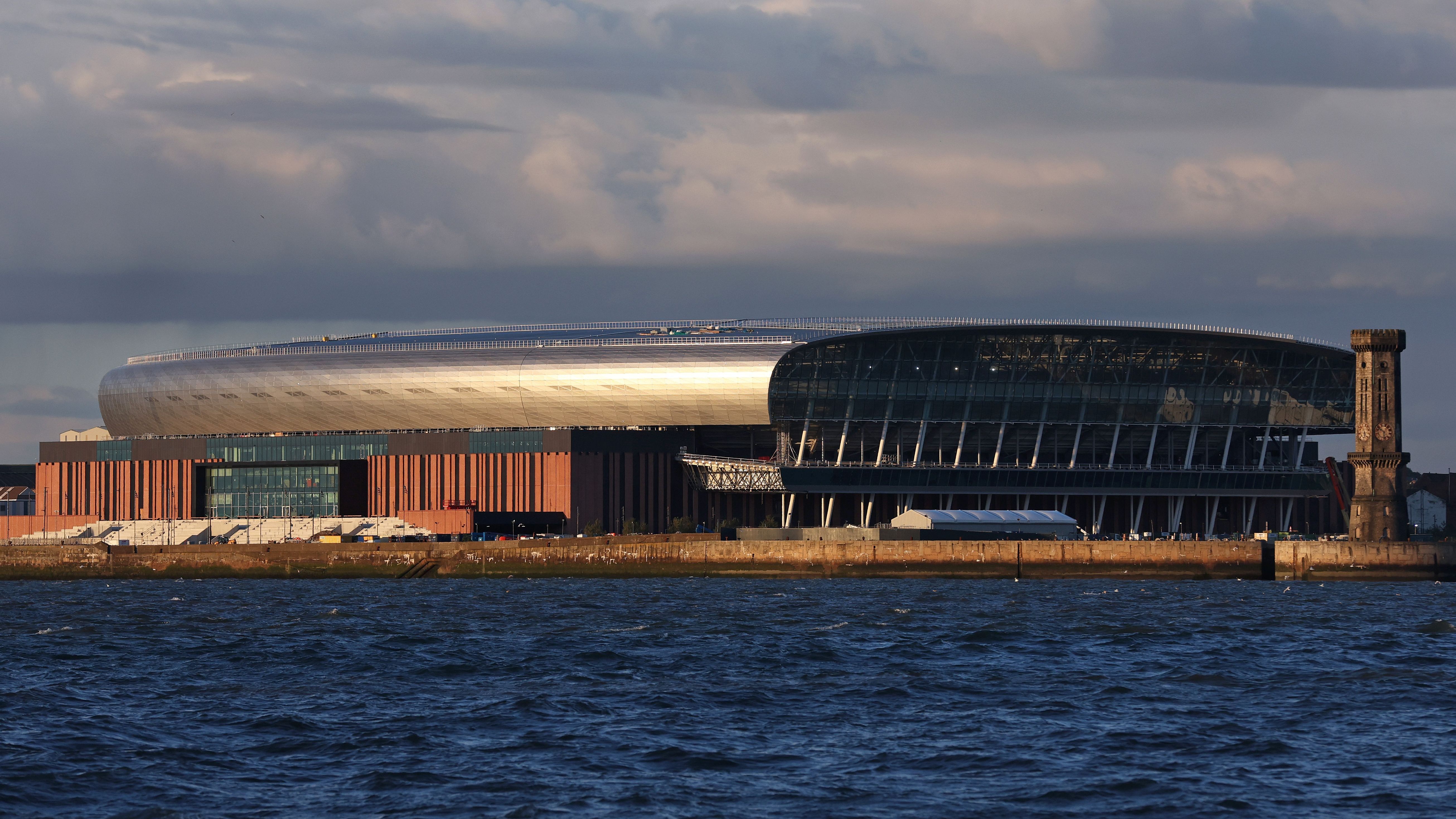 Construction Continues On The Everton Stadium At Bramley-Moore Dock