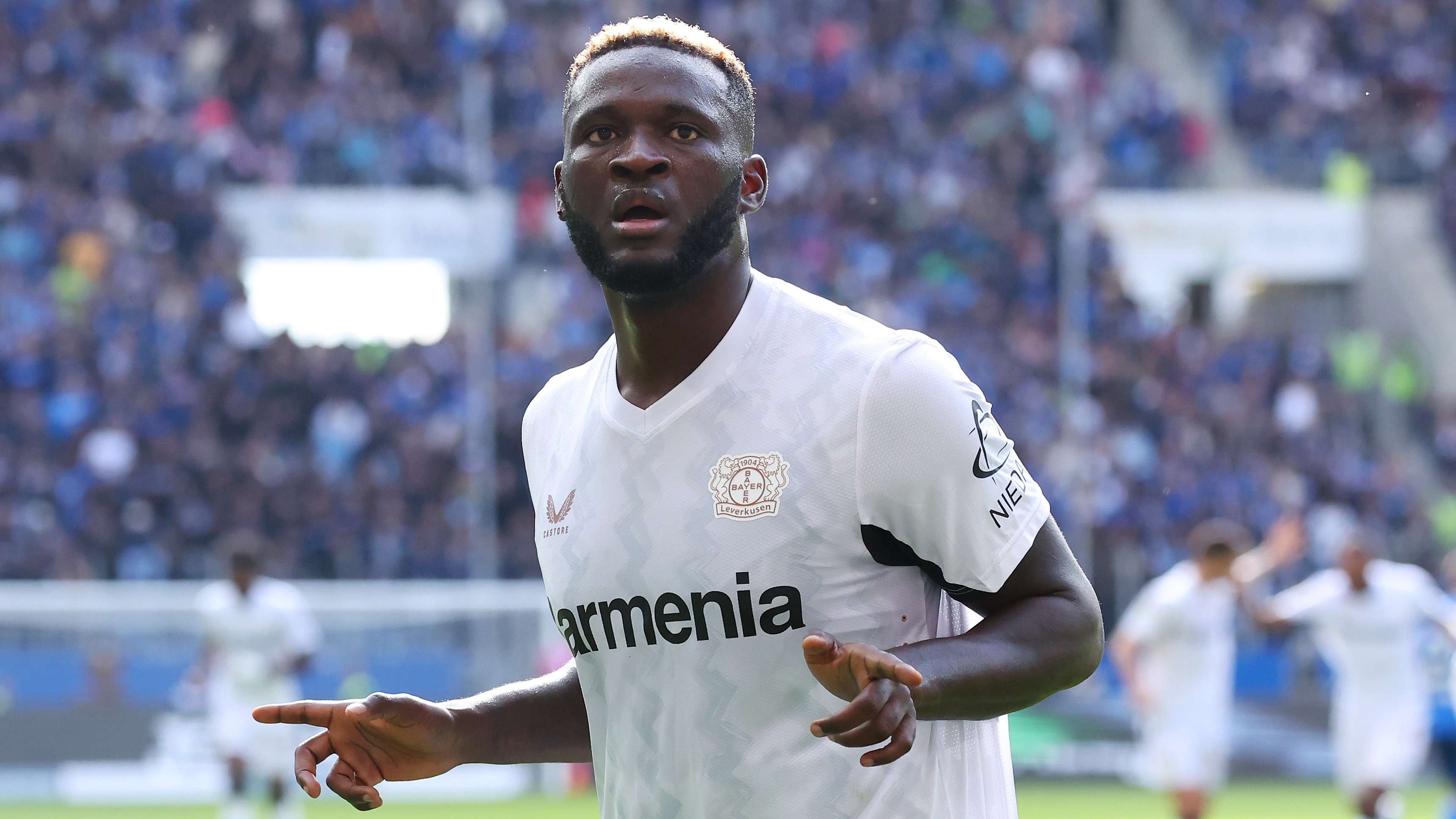 It's a TikTok trend' - Victor Boniface explains his bizarre goal celebration during Bayer Leverkusen win | Goal.com India