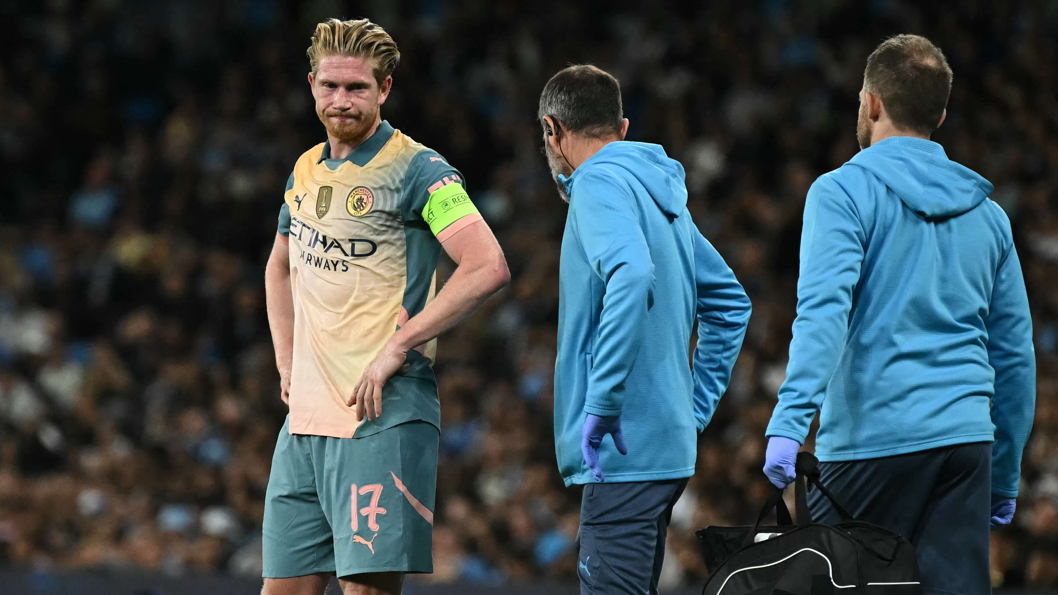 Huge injury concern for Man City! Assist king Kevin De Bruyne forced off in Champions League clash with Inter just days before Arsenal showdown | Goal.com India