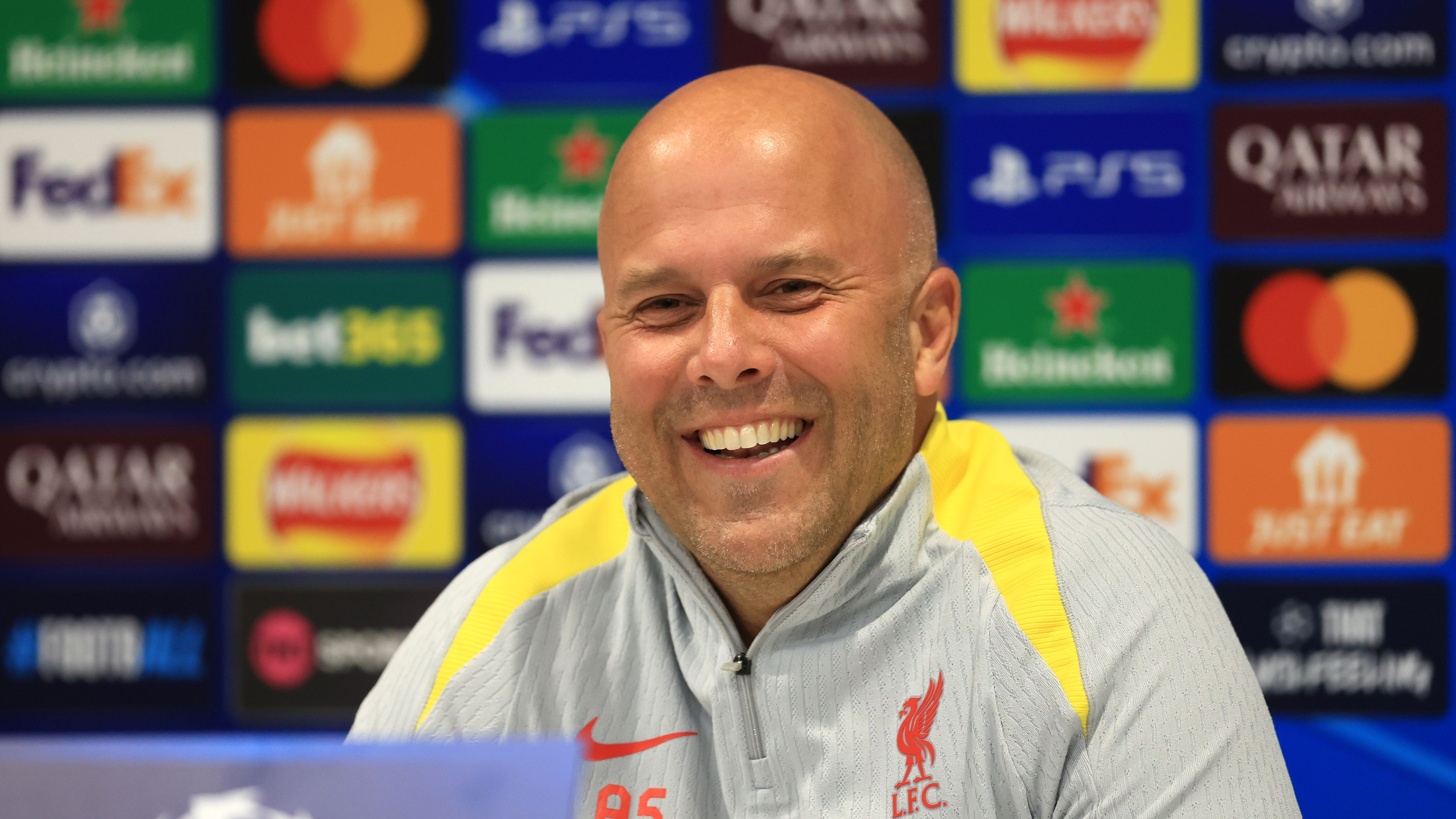 Liverpool FC Training Session And Press Conference - UEFA Champions League 2024/25 League Phase MD5
